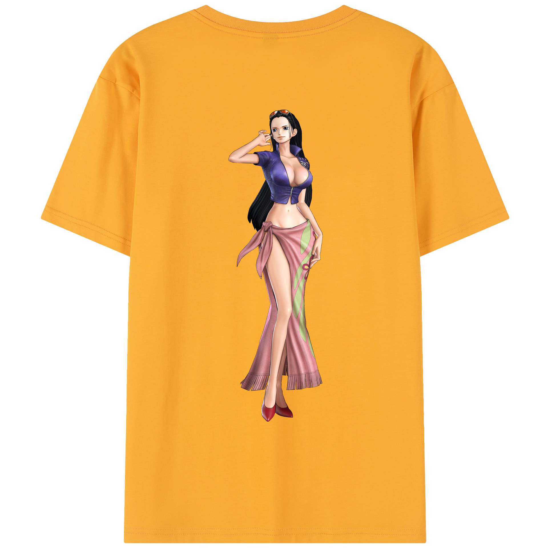 ワンピース ニコ・ロビン ONE PIECE Nico Robin レディース半袖Tシャツ(バックプリント)