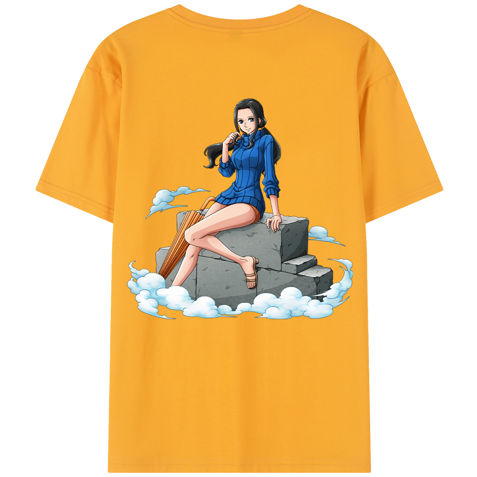 ワンピース ニコ・ロビン ONE PIECE Nico Robin レディース半袖Tシャツ(バックプリント)
