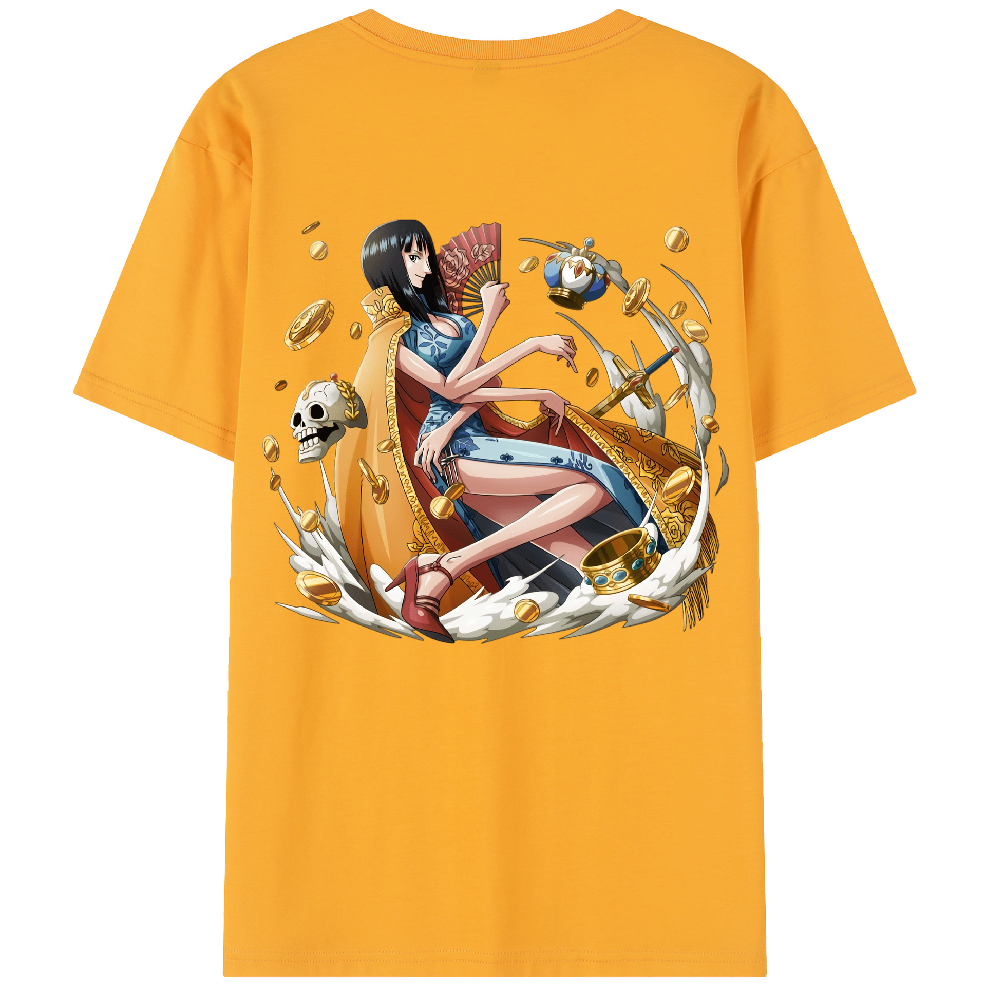 ワンピース ニコ・ロビン ONE PIECE Nico Robin レディース半袖Tシャツ(バックプリント)