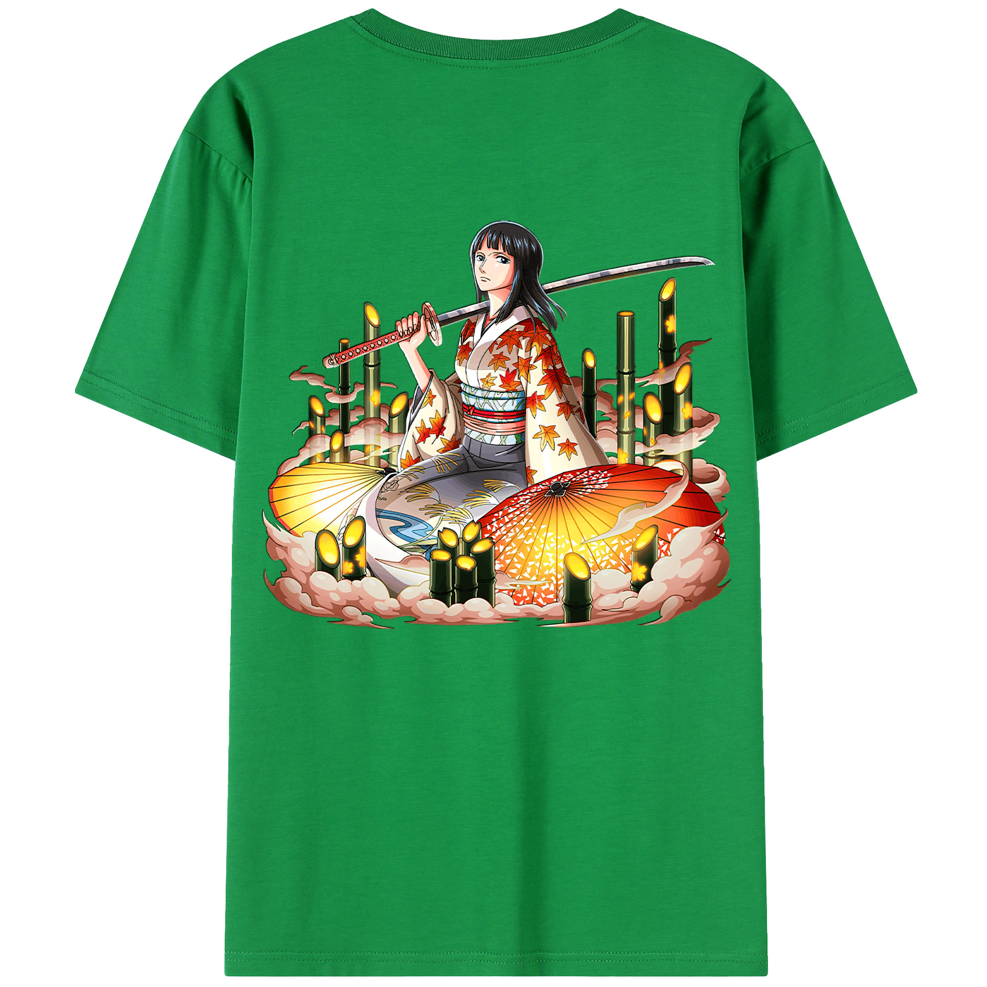 ワンピース ニコ・ロビン ONE PIECE Nico Robin レディース半袖Tシャツ(バックプリント)