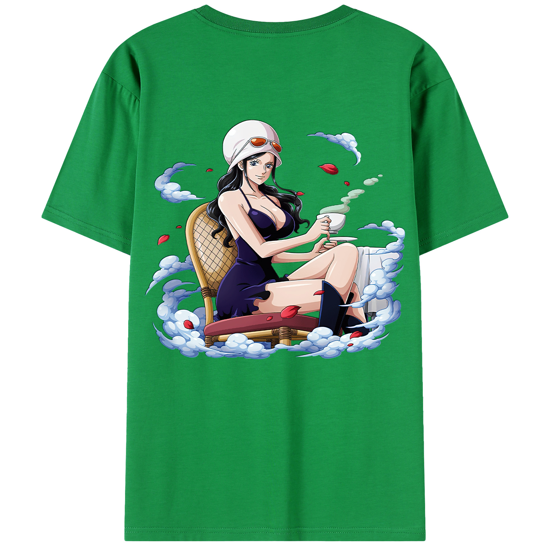 ワンピース ニコ・ロビン ONE PIECE Nico Robin レディース半袖Tシャツ(バックプリント)