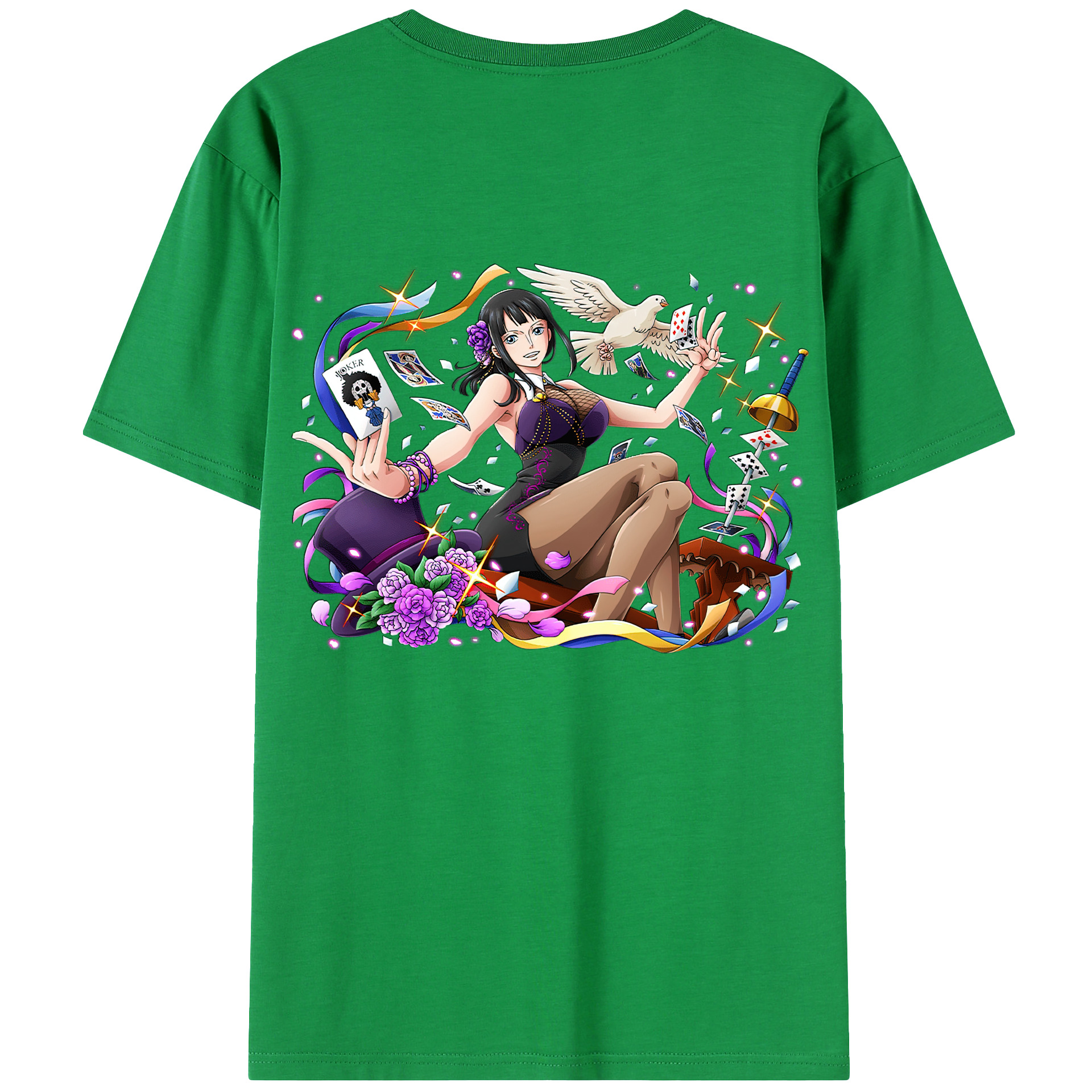 ワンピース ニコ・ロビン ONE PIECE Nico Robin レディース半袖Tシャツ(バックプリント)