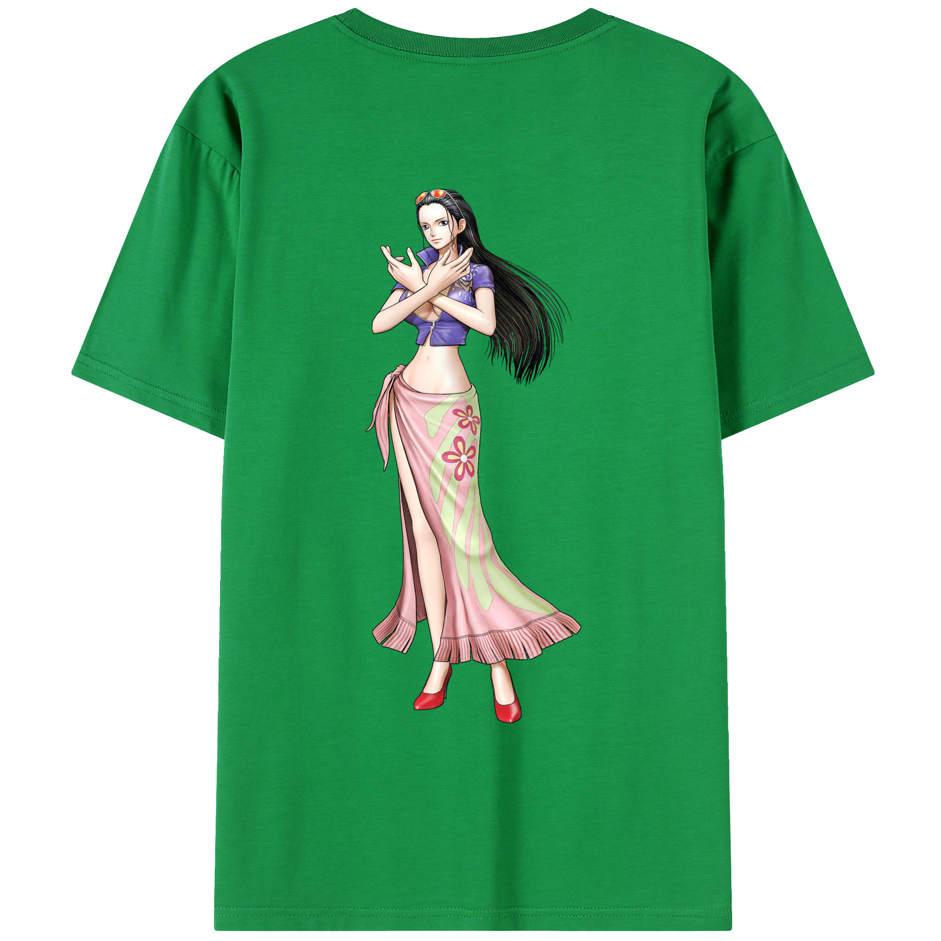 ワンピース ニコ・ロビン ONE PIECE Nico Robin レディース半袖Tシャツ(バックプリント)