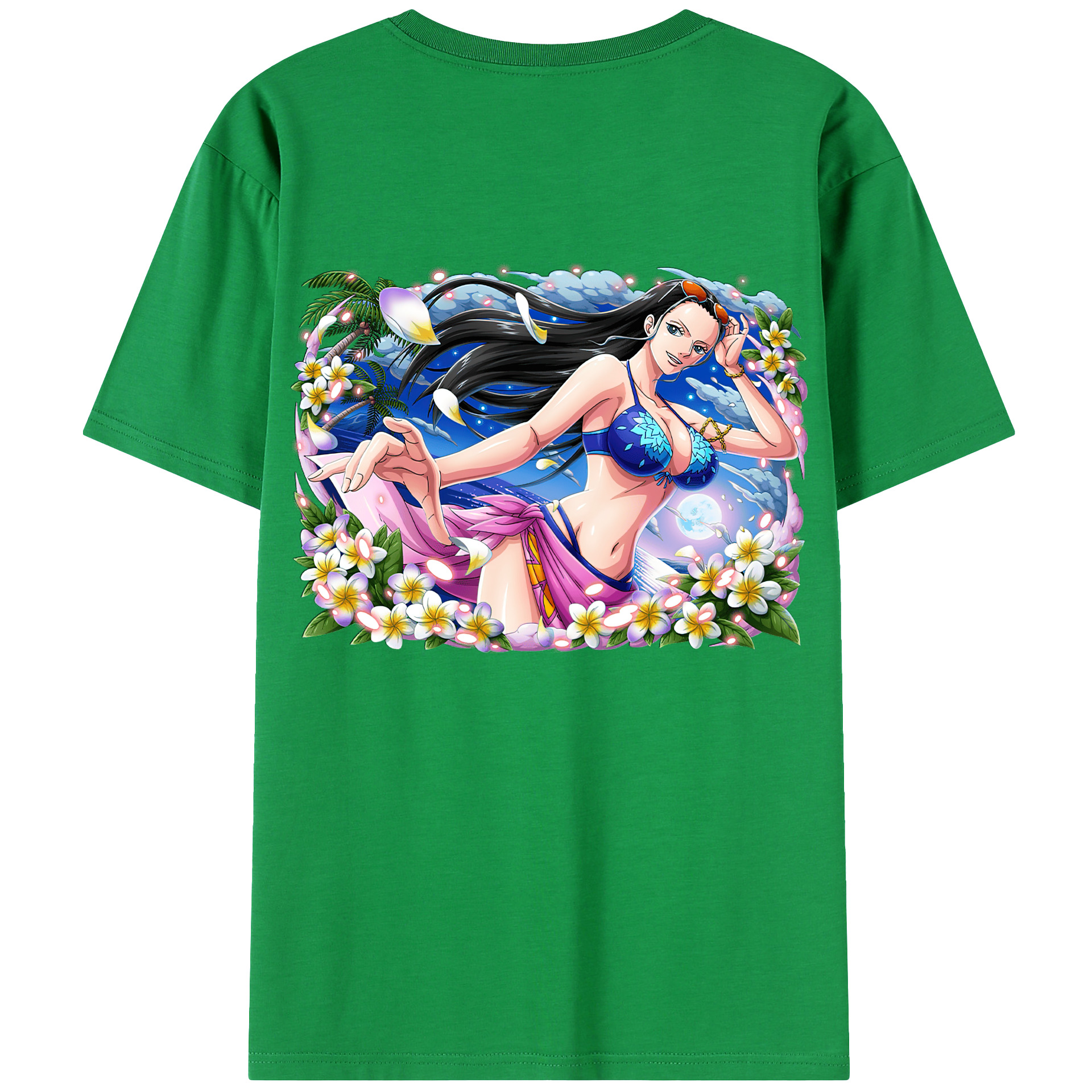 ワンピース ニコ・ロビン ONE PIECE Nico Robin レディース半袖Tシャツ(バックプリント)