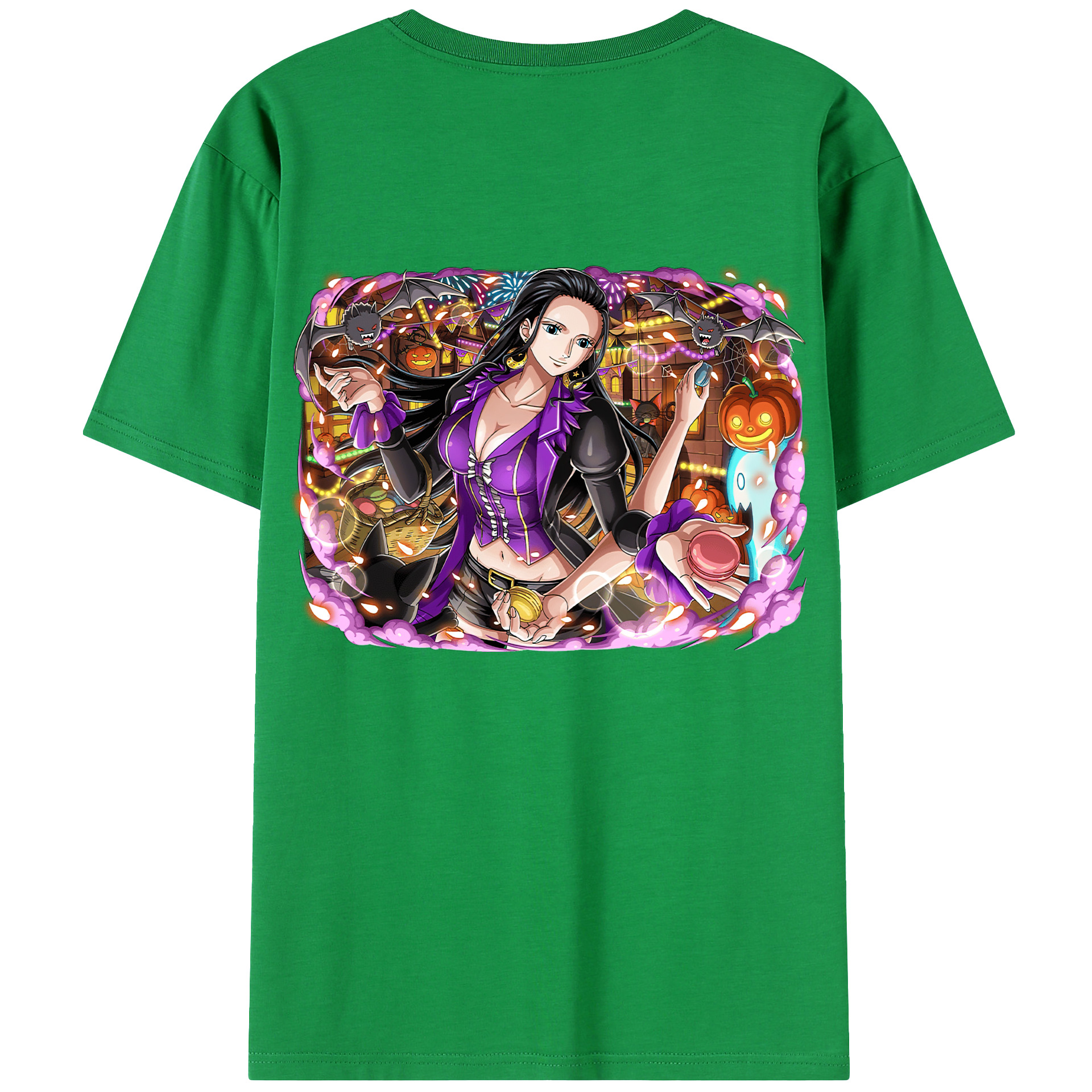 ワンピース ニコ・ロビン ONE PIECE Nico Robin レディース半袖Tシャツ(バックプリント)