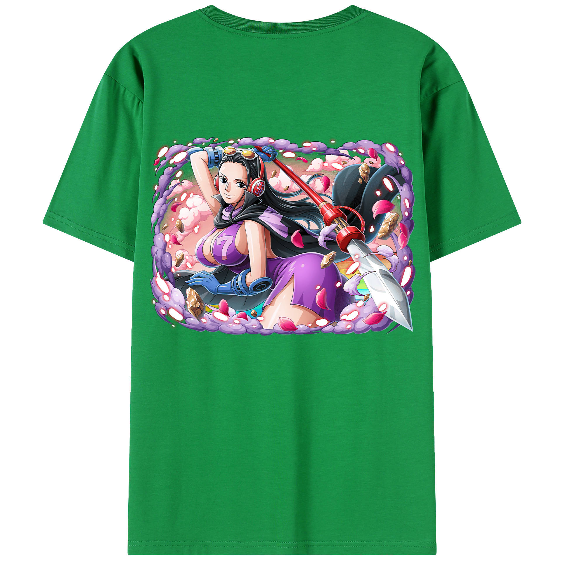 ワンピース ニコ・ロビン ONE PIECE Nico Robin レディース半袖Tシャツ(バックプリント)