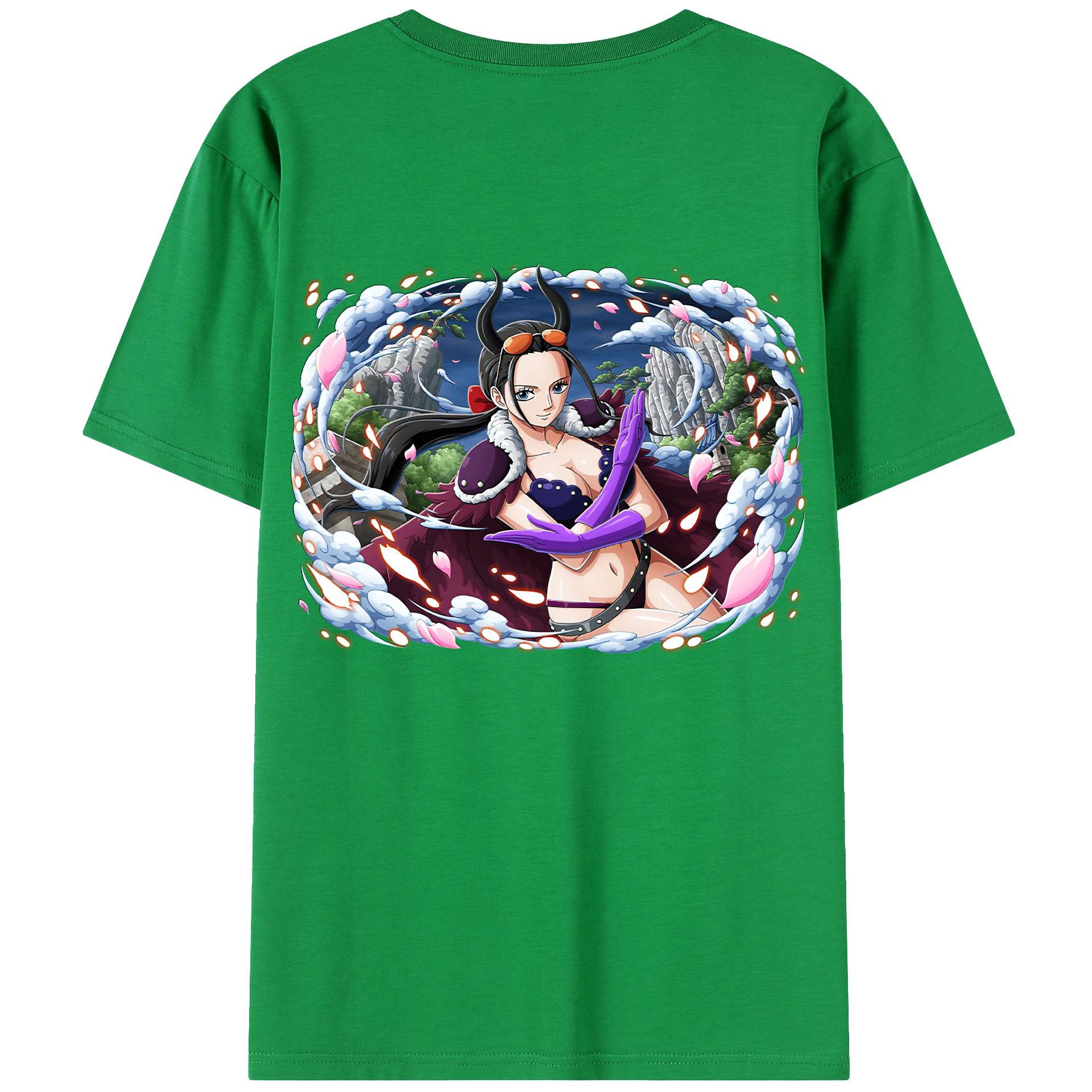 ワンピース ニコ・ロビン ONE PIECE Nico Robin レディース半袖Tシャツ(バックプリント)