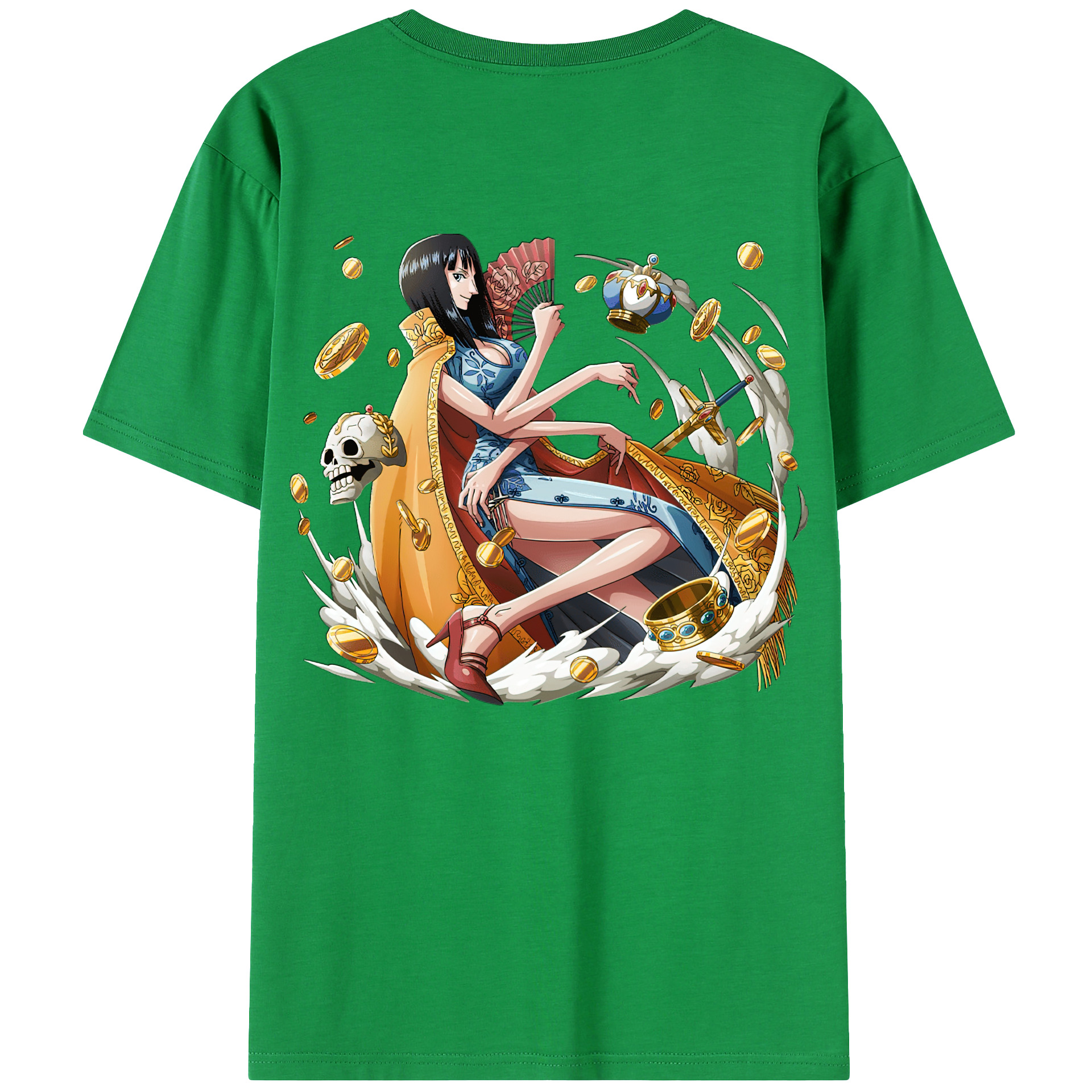 ワンピース ニコ・ロビン ONE PIECE Nico Robin レディース半袖Tシャツ(バックプリント)