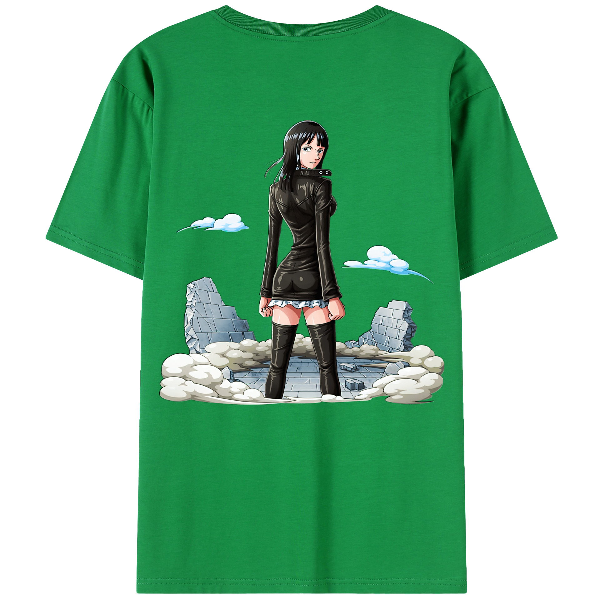 ワンピース ニコ・ロビン ONE PIECE Nico Robin レディース半袖Tシャツ(バックプリント)