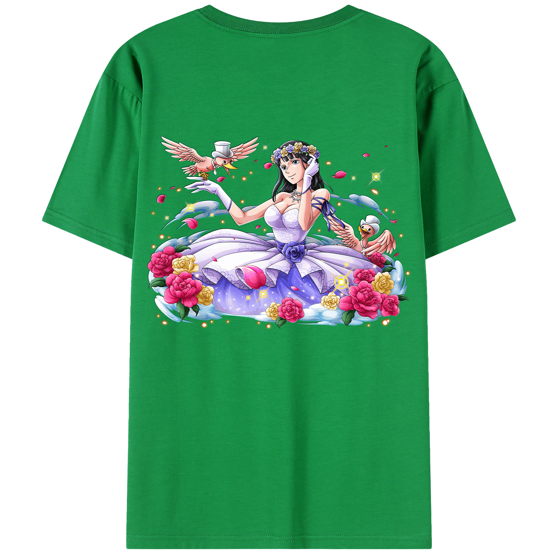 ワンピース ニコ・ロビン ONE PIECE Nico Robin レディース半袖Tシャツ(バックプリント)