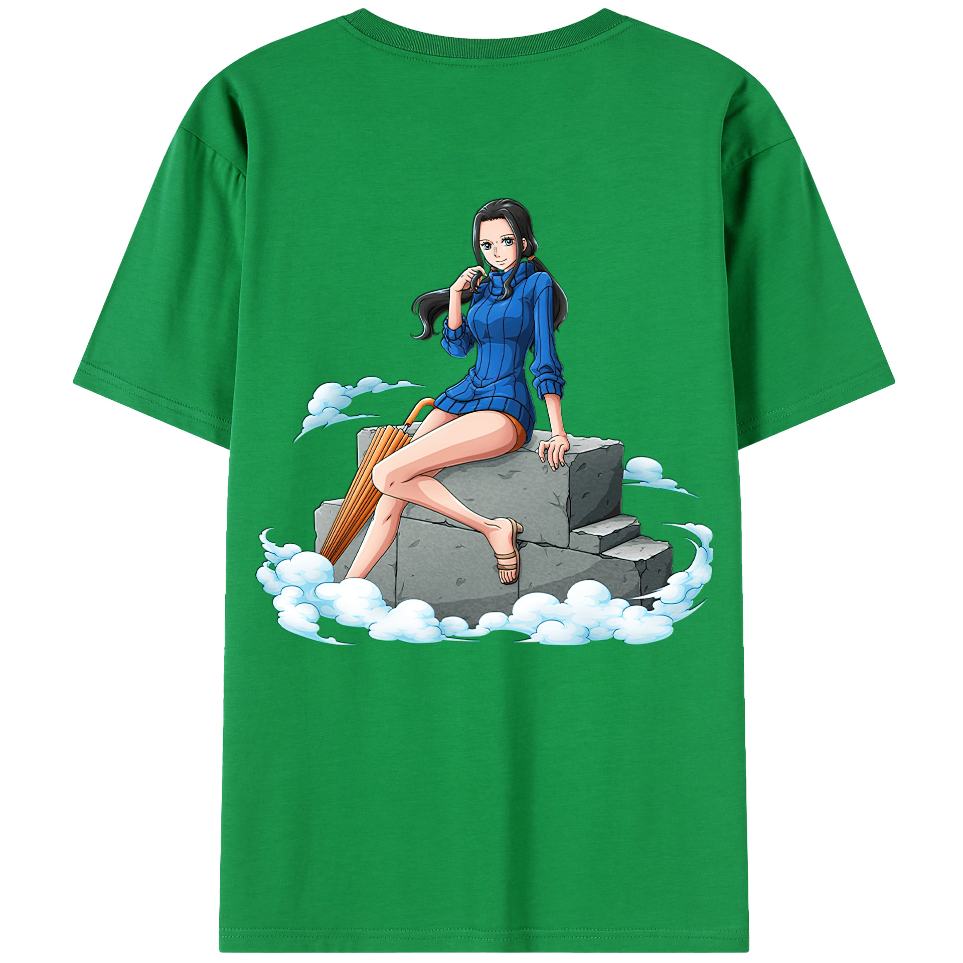 ワンピース ニコ・ロビン ONE PIECE Nico Robin レディース半袖Tシャツ(バックプリント)