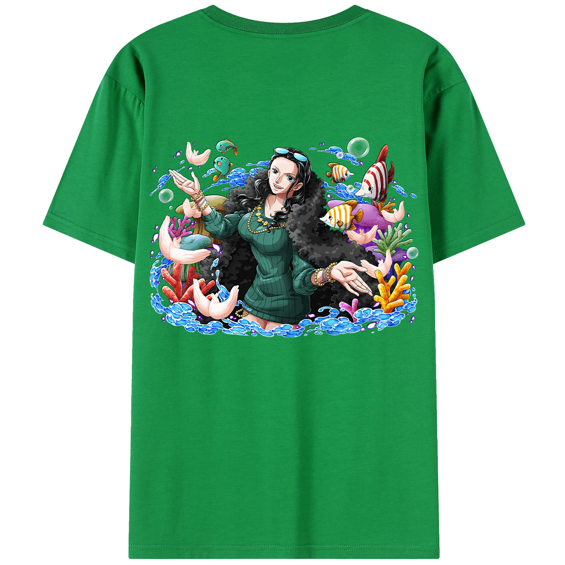ワンピース ニコ・ロビン ONE PIECE Nico Robin レディース半袖Tシャツ(バックプリント)