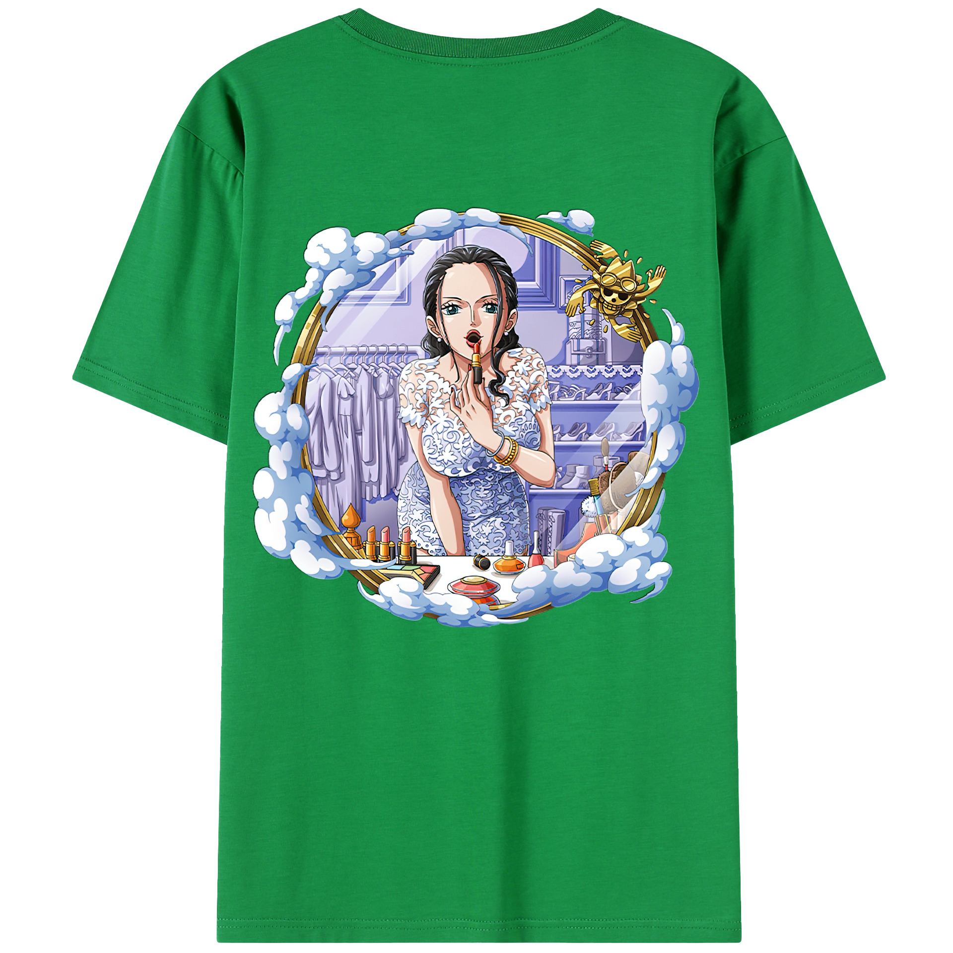 ワンピース ニコ・ロビン ONE PIECE Nico Robin レディース半袖Tシャツ(バックプリント)