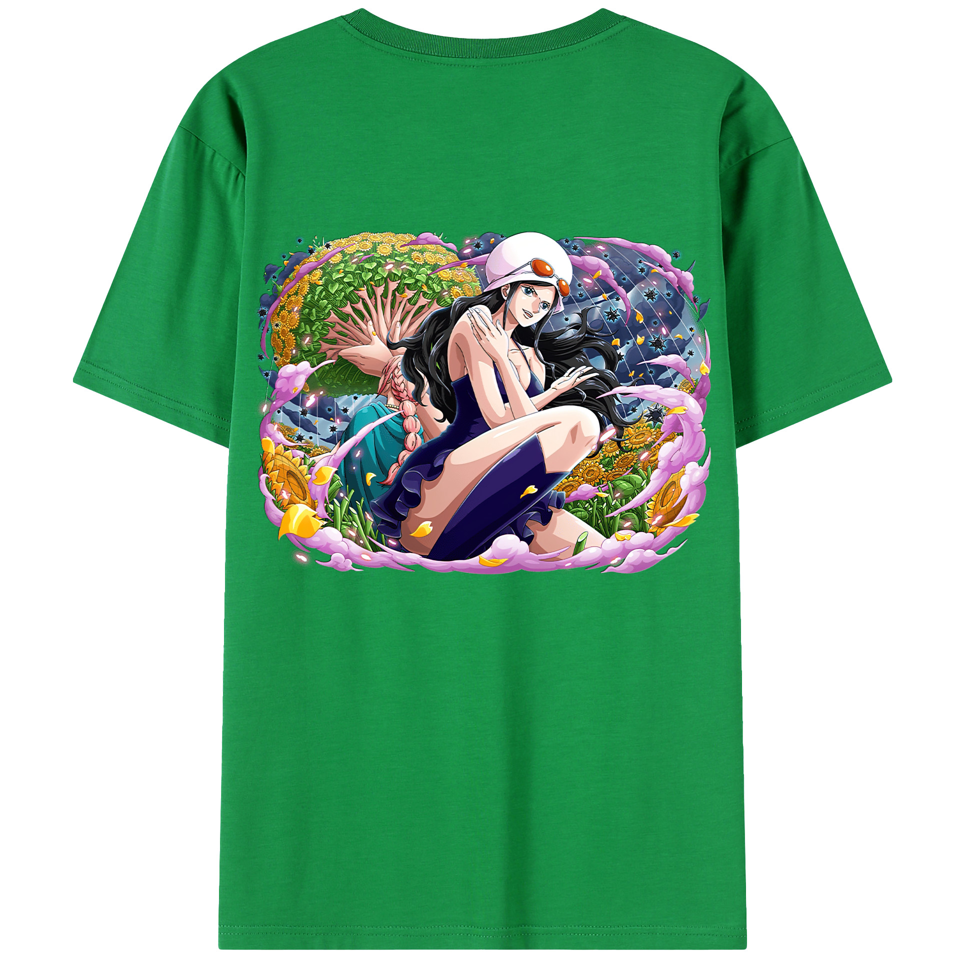 ワンピース ニコ・ロビン ONE PIECE Nico Robin レディース半袖Tシャツ(バックプリント)