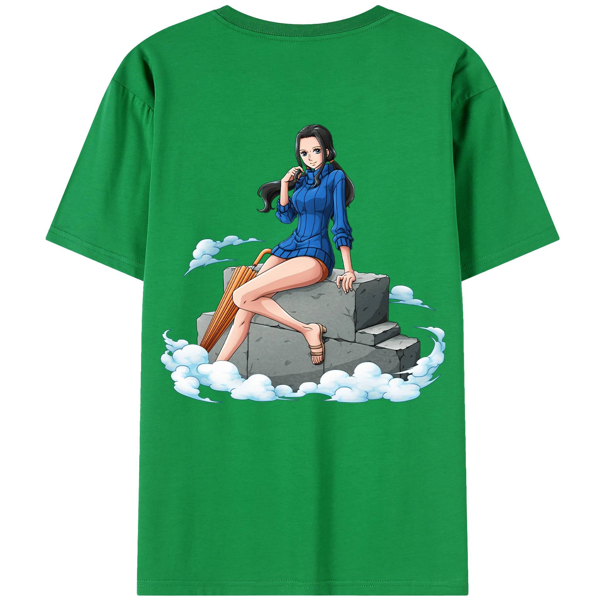 ワンピース ニコ・ロビン ONE PIECE Nico Robin レディース半袖Tシャツ(バックプリント)
