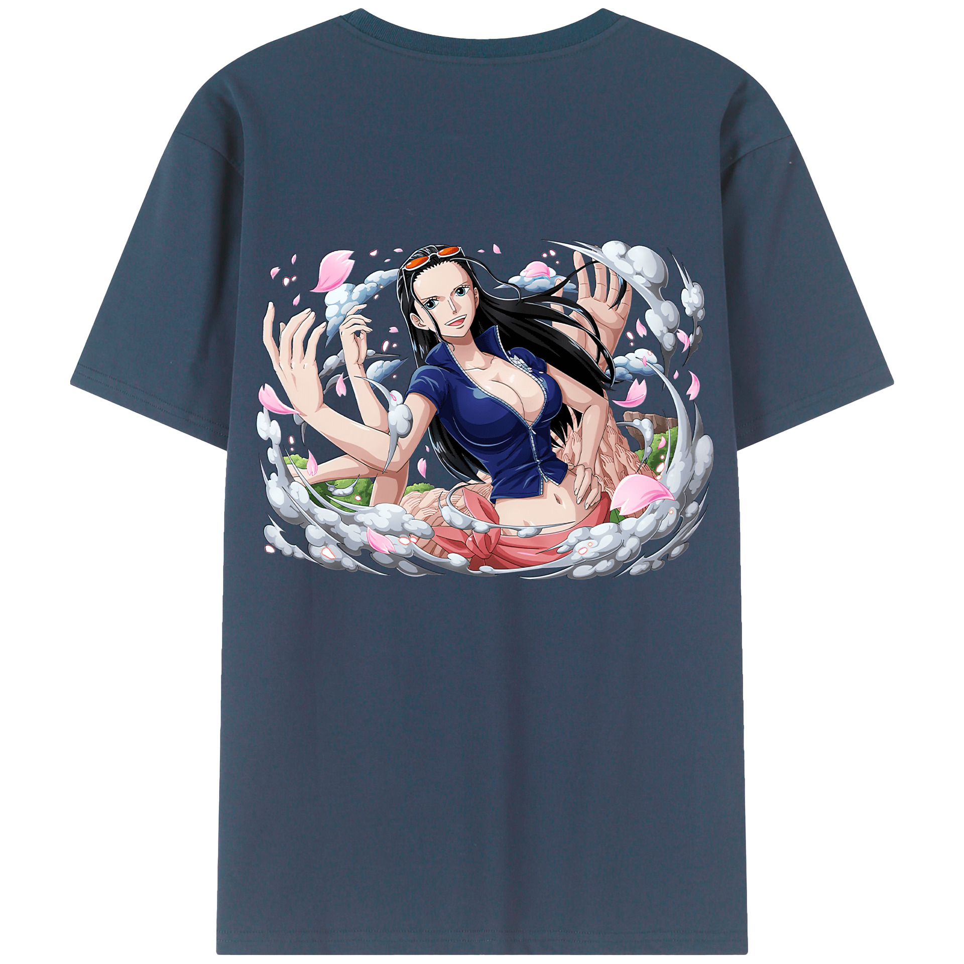 ワンピース ニコ・ロビン ONE PIECE Nico Robin レディース半袖Tシャツ(バックプリント)
