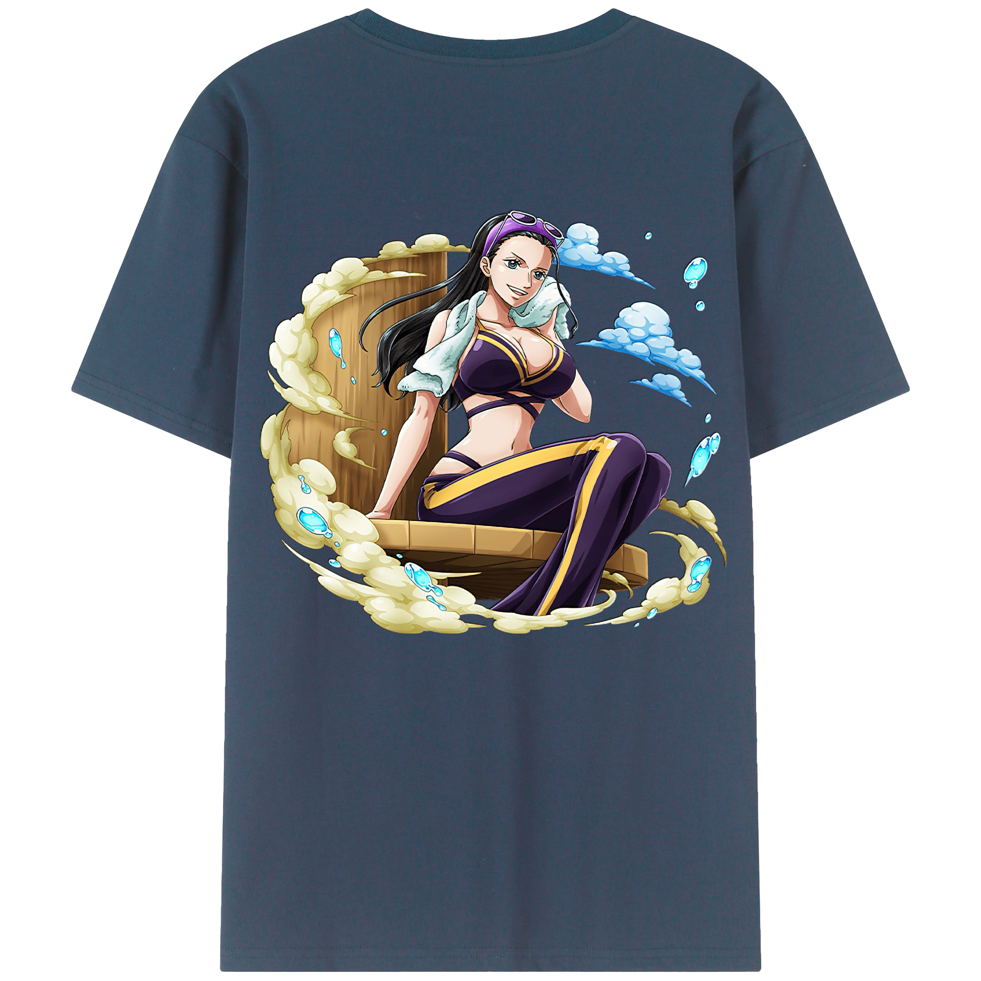 ワンピース ニコ・ロビン ONE PIECE Nico Robin レディース半袖Tシャツ(バックプリント)