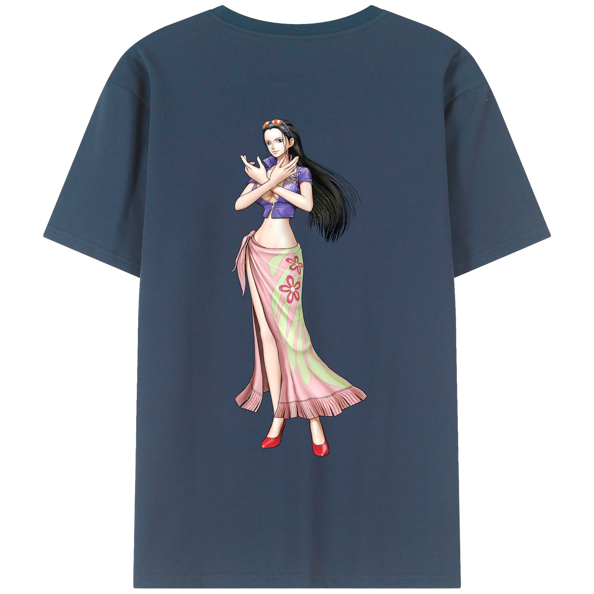 ワンピース ニコ・ロビン ONE PIECE Nico Robin レディース半袖Tシャツ(バックプリント)