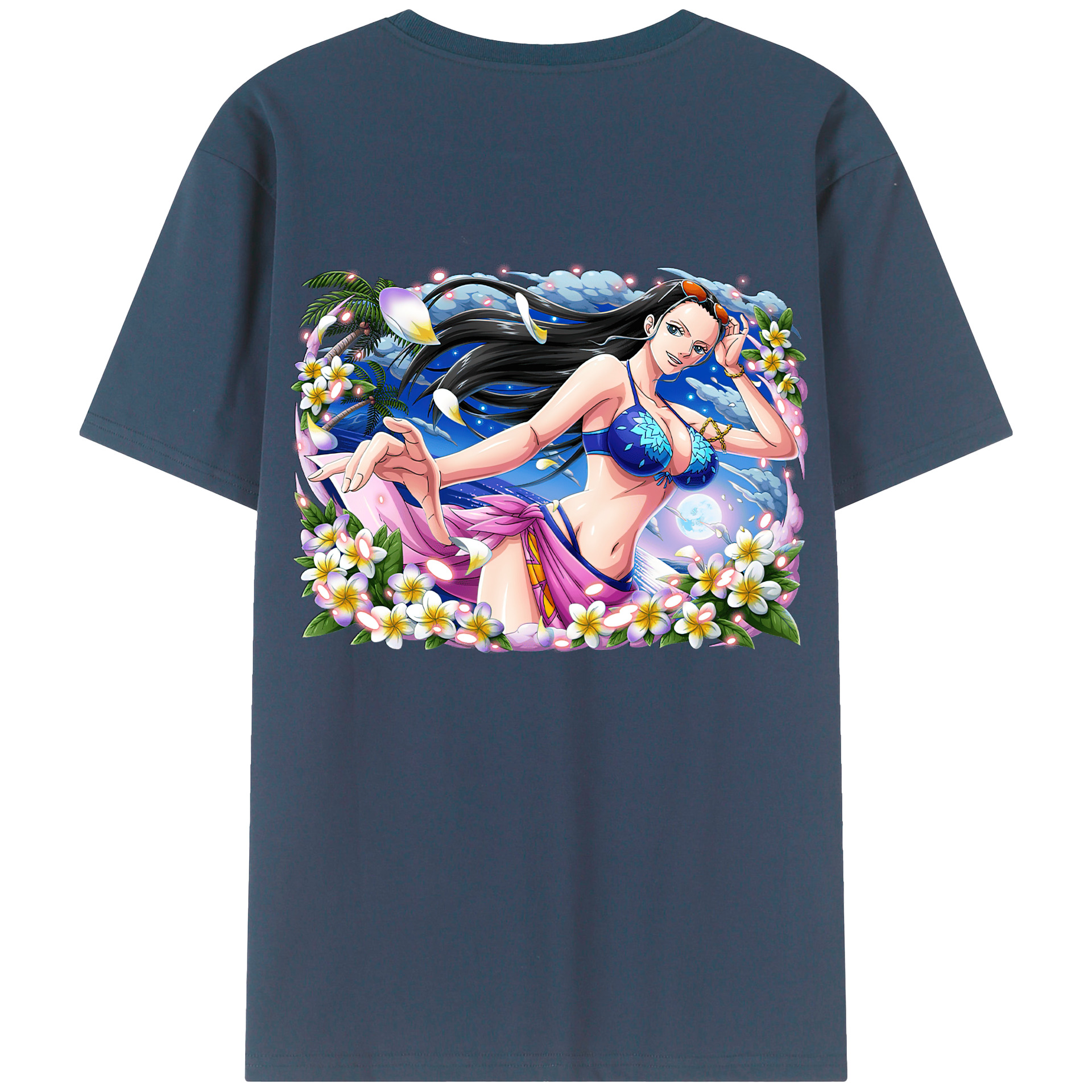 ワンピース ニコ・ロビン ONE PIECE Nico Robin レディース半袖Tシャツ(バックプリント)