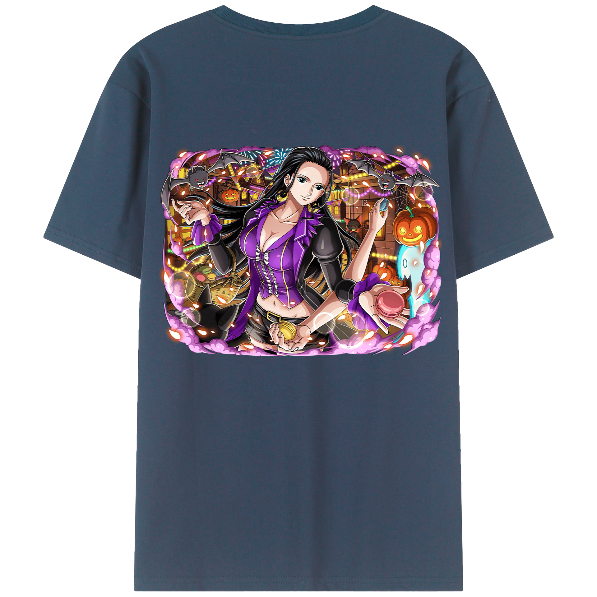 ワンピース ニコ・ロビン ONE PIECE Nico Robin レディース半袖Tシャツ(バックプリント)