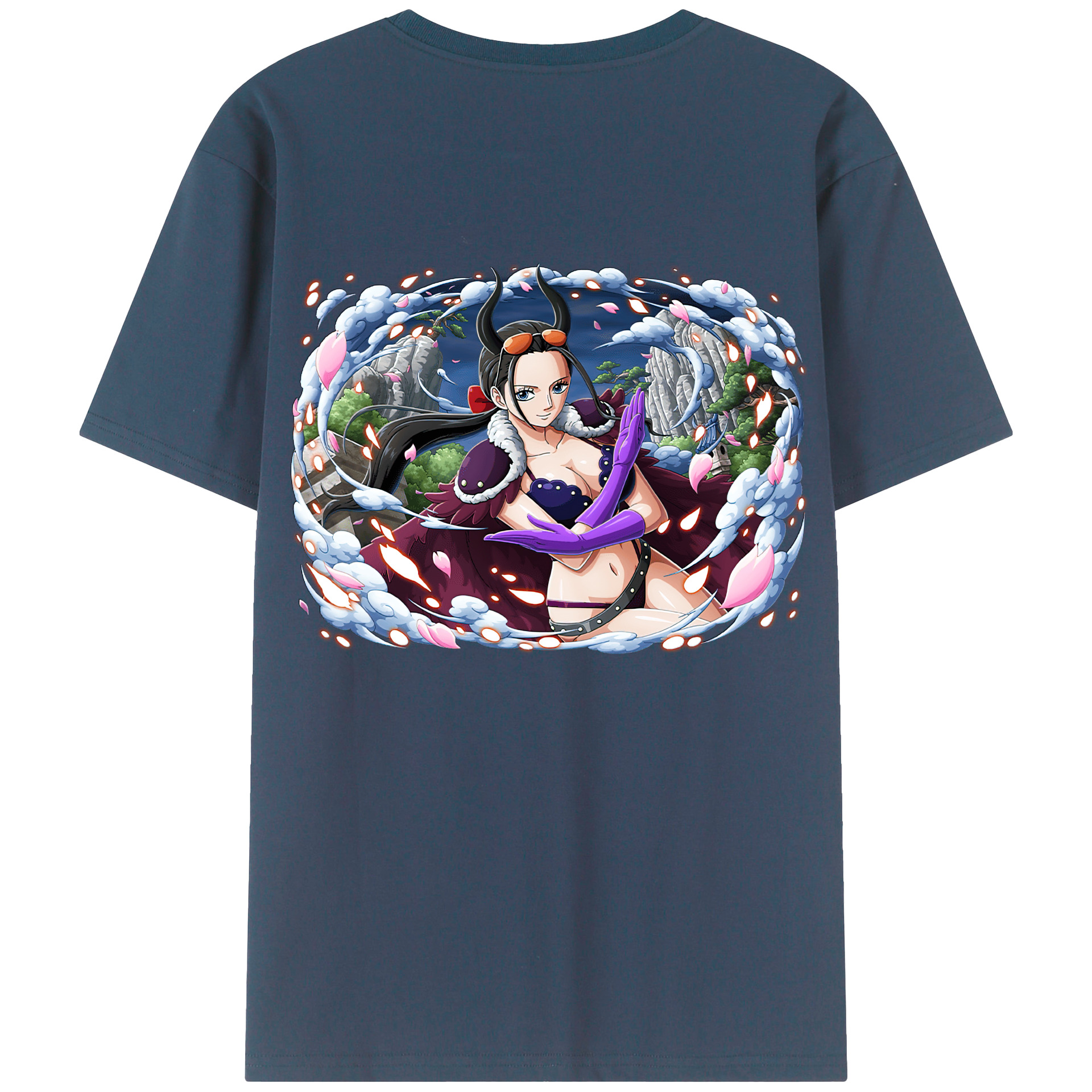 ワンピース ニコ・ロビン ONE PIECE Nico Robin レディース半袖Tシャツ(バックプリント)