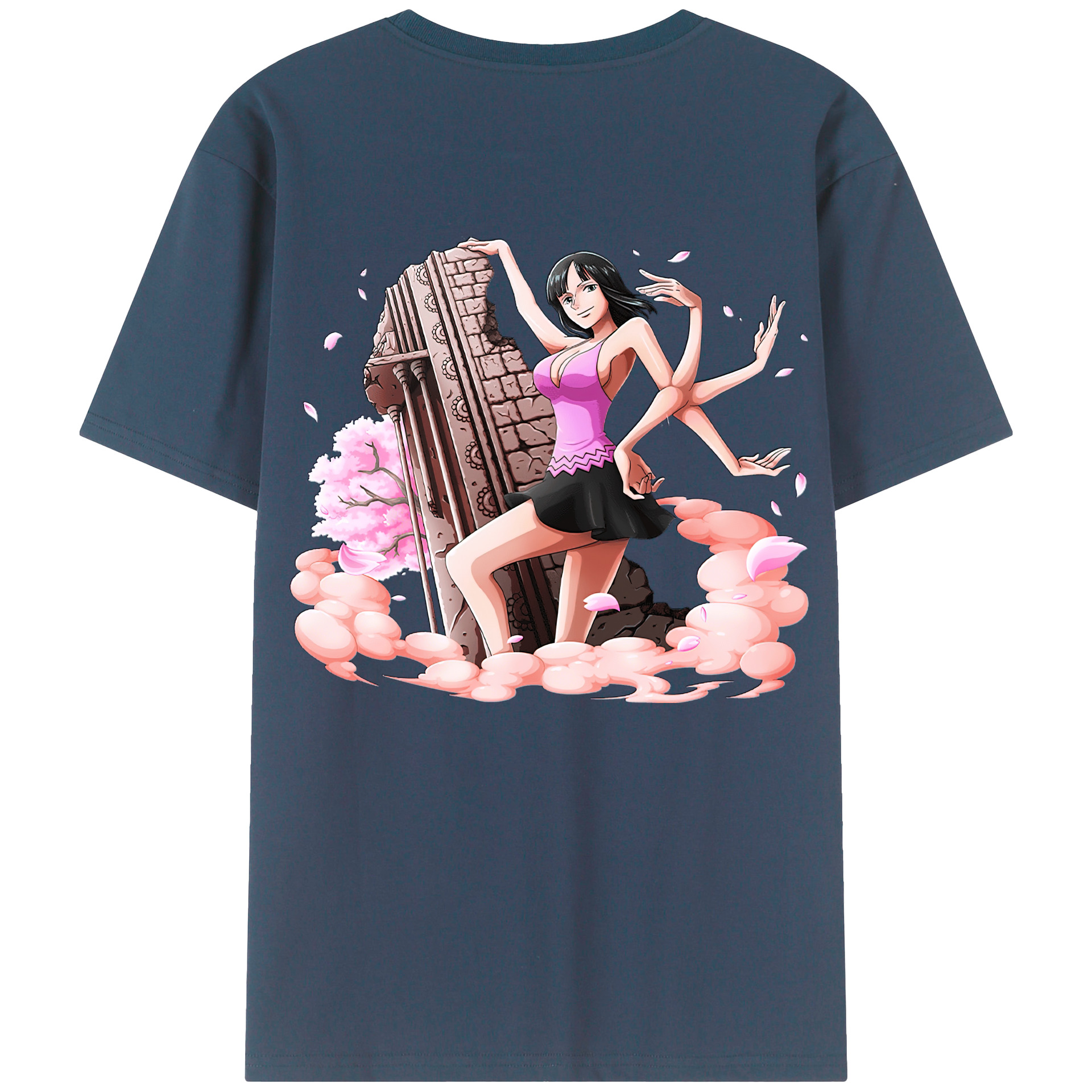ワンピース ニコ・ロビン ONE PIECE Nico Robin レディース半袖Tシャツ(バックプリント)