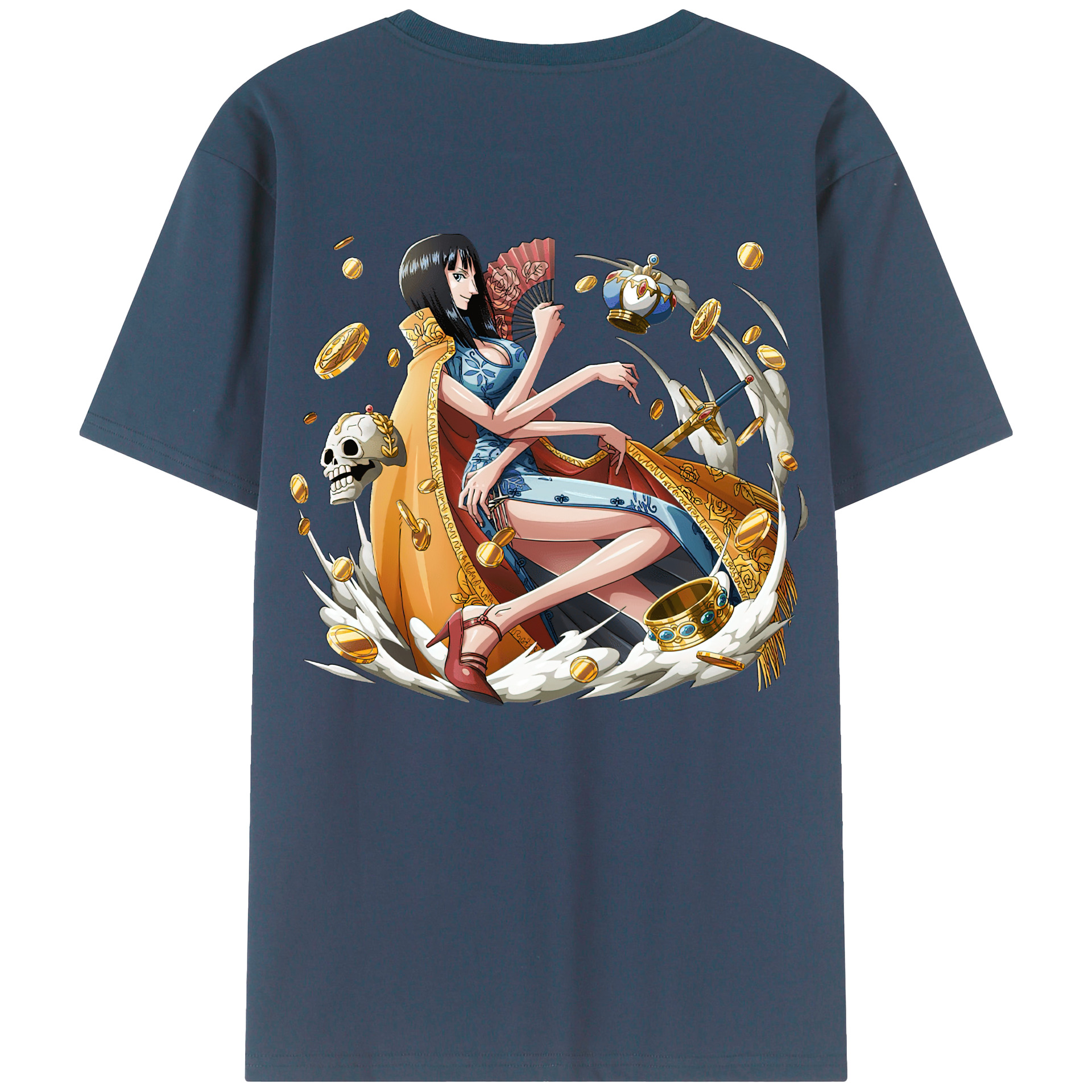 ワンピース ニコ・ロビン ONE PIECE Nico Robin レディース半袖Tシャツ(バックプリント)