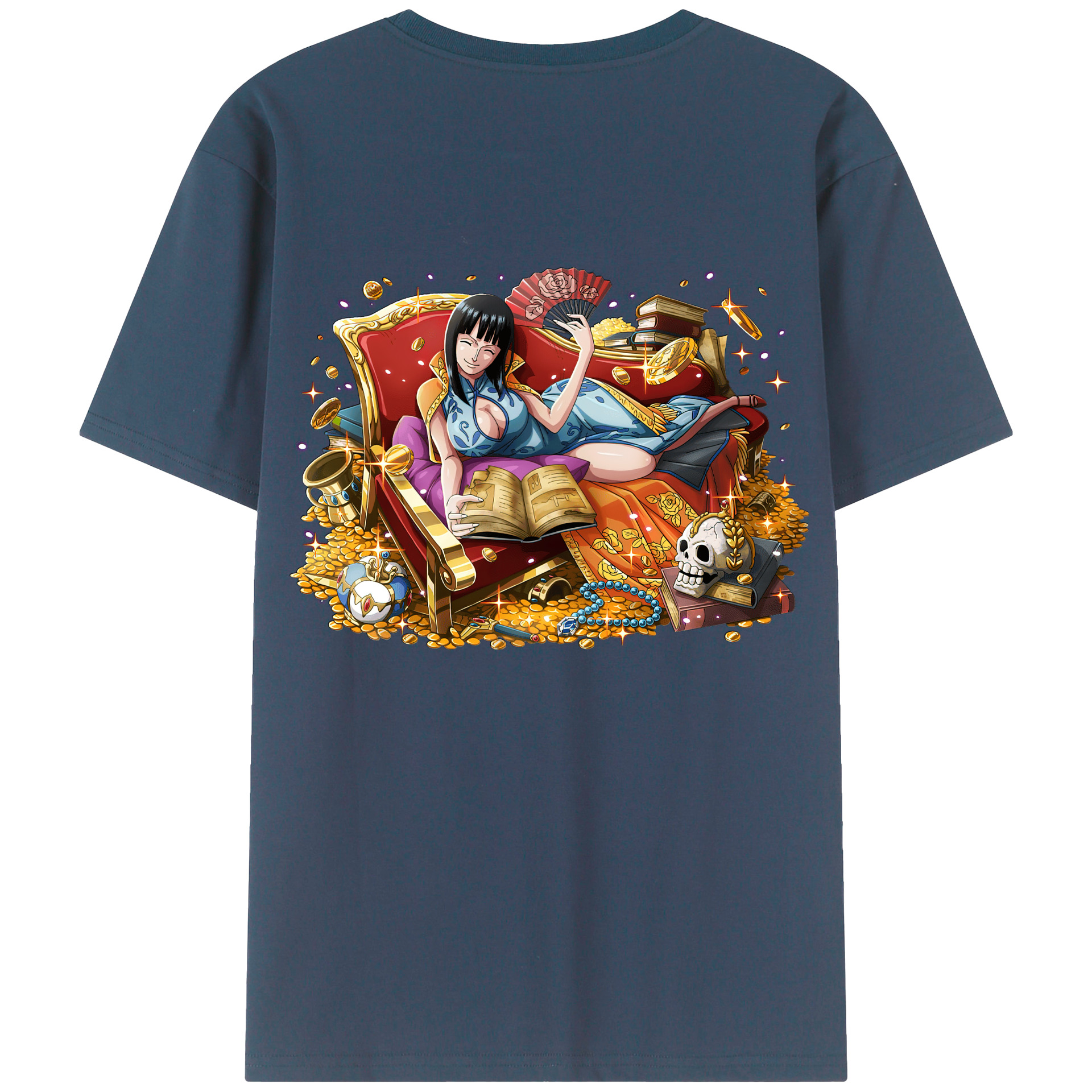 ワンピース ニコ・ロビン ONE PIECE Nico Robin レディース半袖Tシャツ(バックプリント)