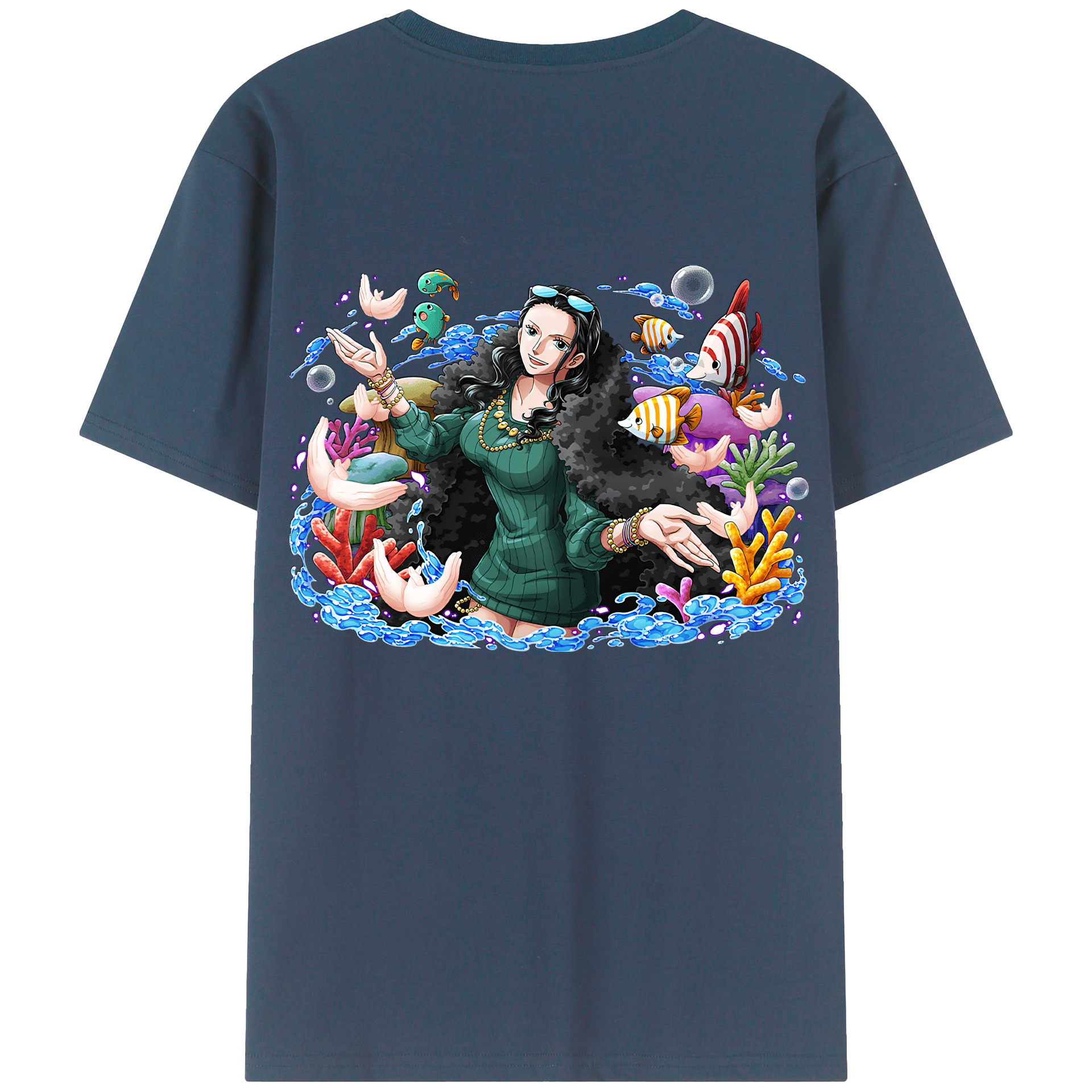ワンピース ニコ・ロビン ONE PIECE Nico Robin レディース半袖Tシャツ(バックプリント)