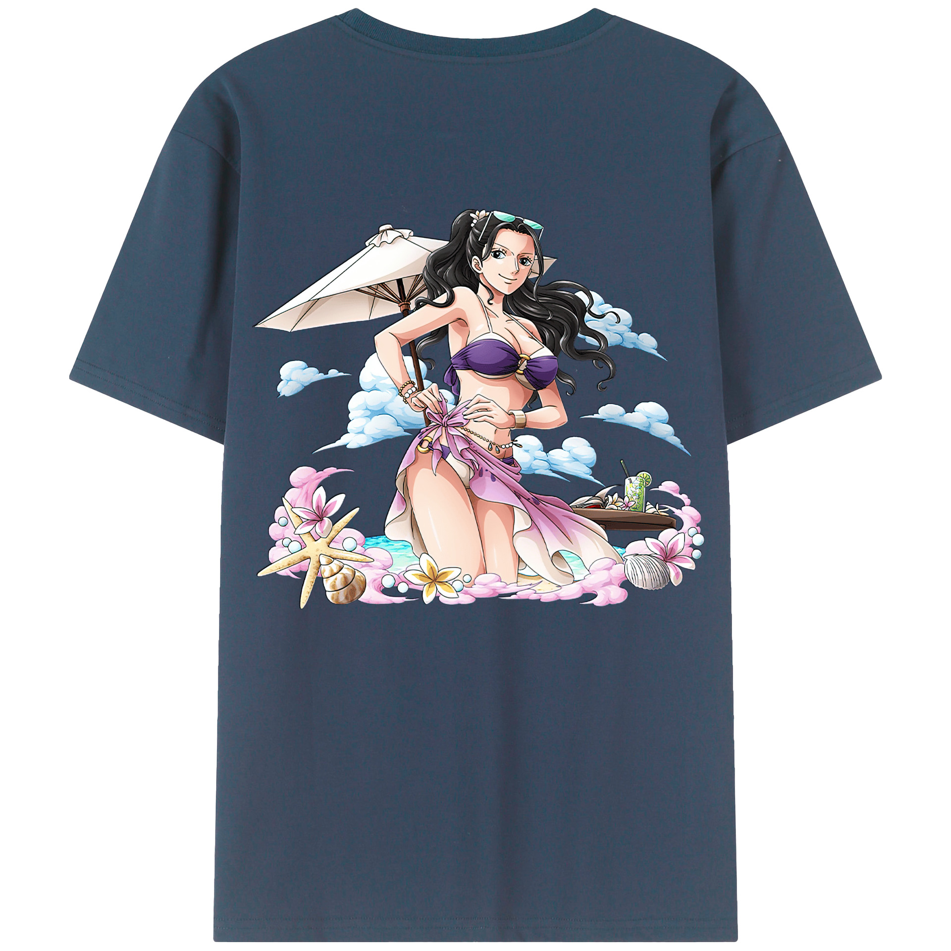 ワンピース ニコ・ロビン ONE PIECE Nico Robin レディース半袖Tシャツ(バックプリント)