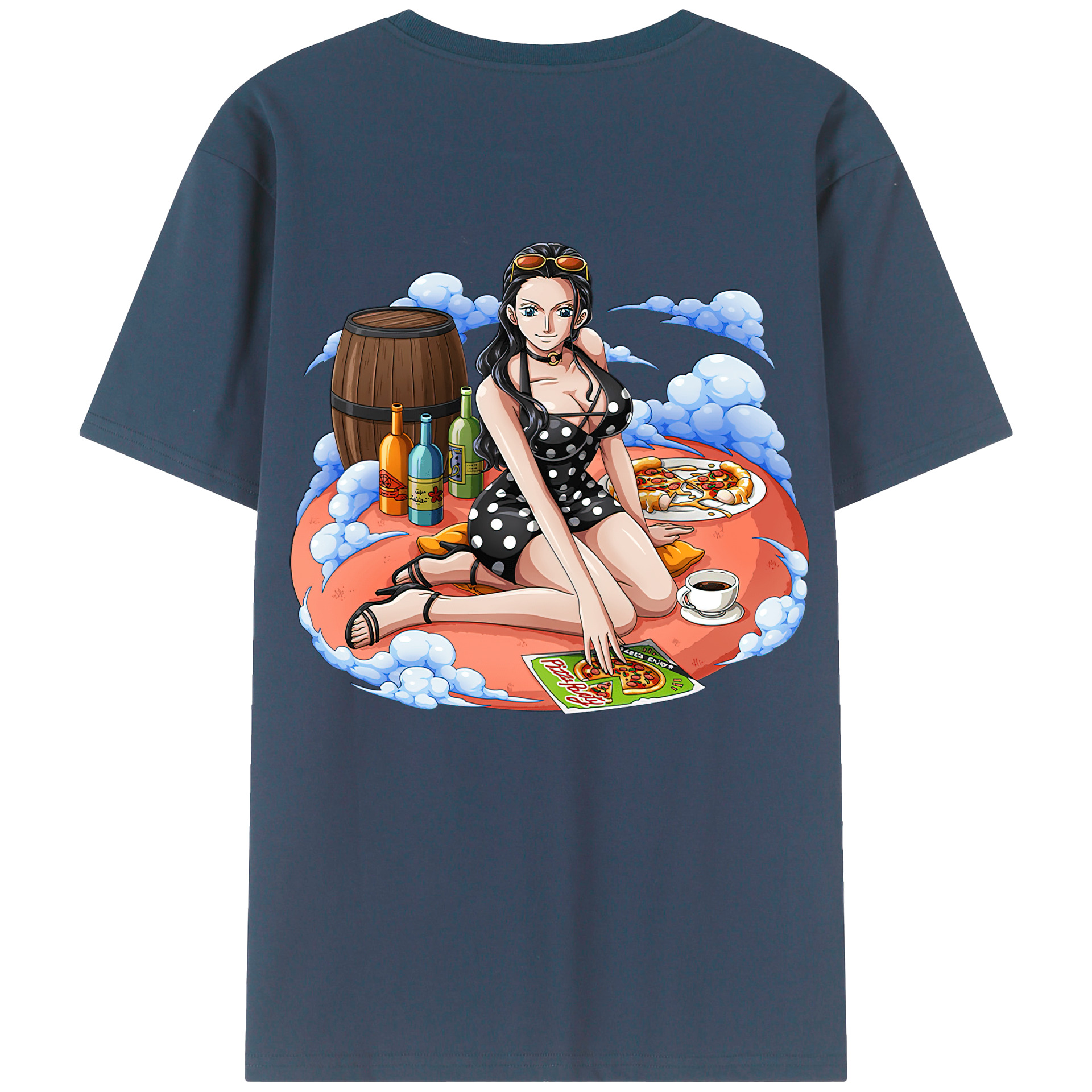 ワンピース ニコ・ロビン ONE PIECE Nico Robin レディース半袖Tシャツ(バックプリント)