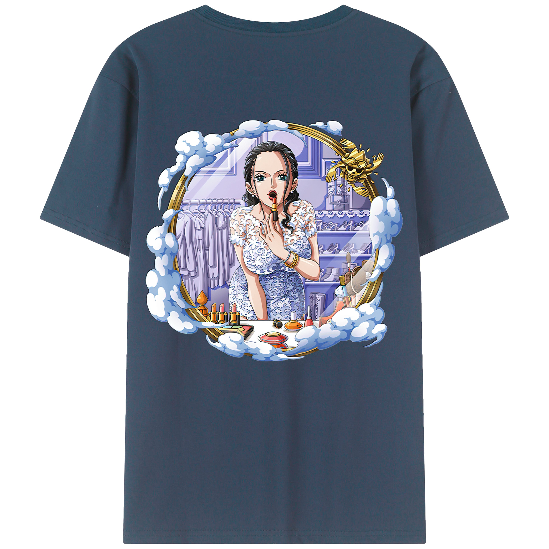 ワンピース ニコ・ロビン ONE PIECE Nico Robin レディース半袖Tシャツ(バックプリント)