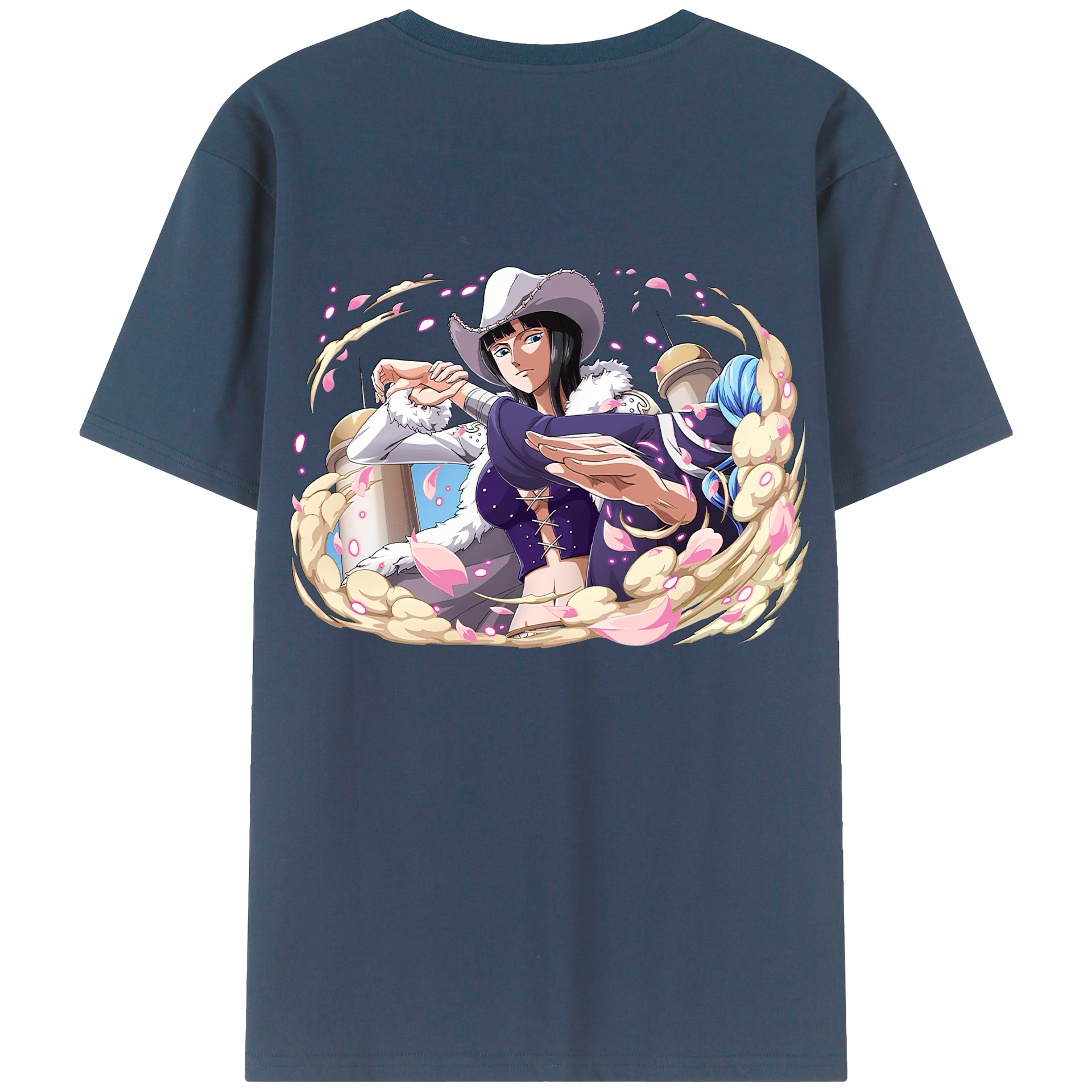 ワンピース ニコ・ロビン ONE PIECE Nico Robin レディース半袖Tシャツ(バックプリント)