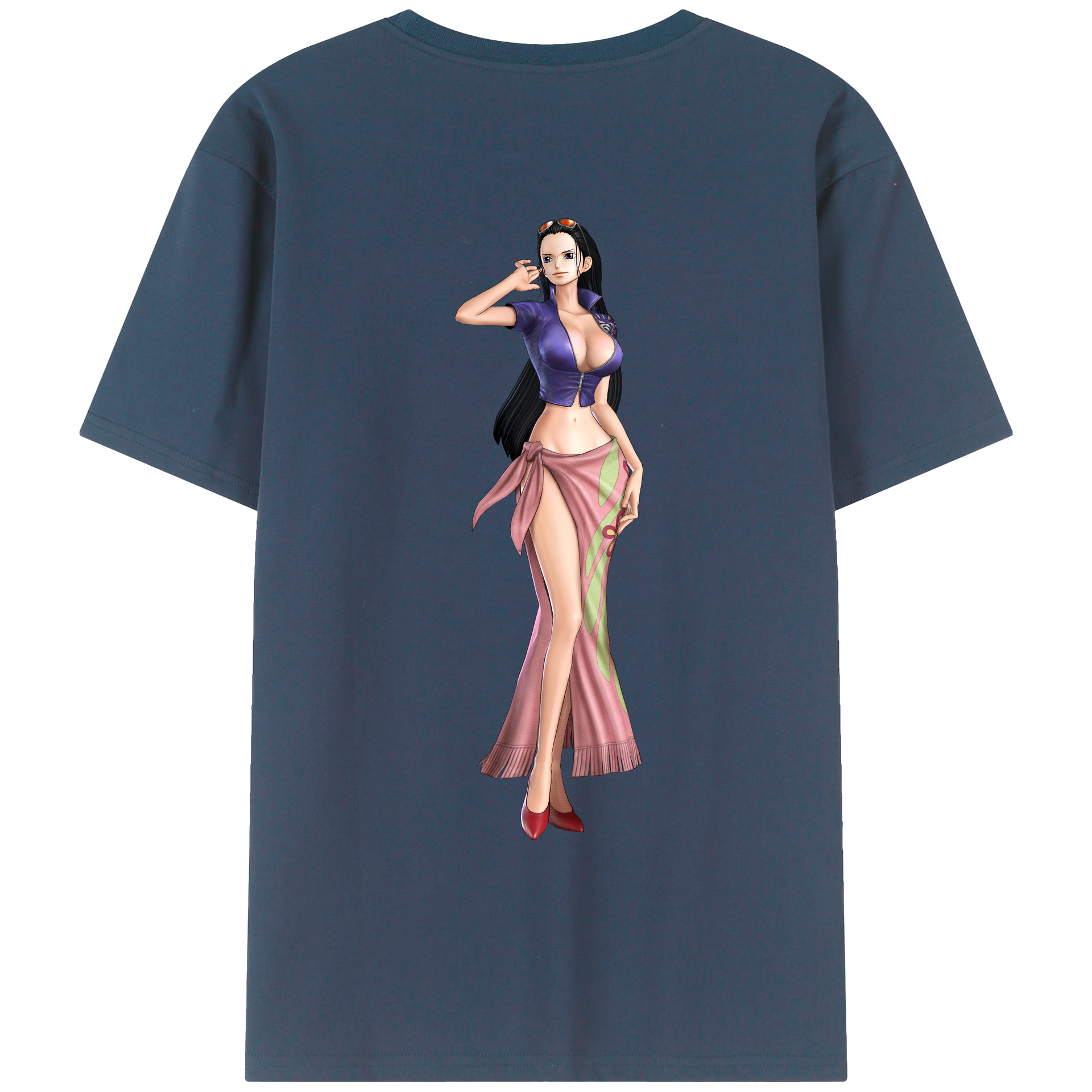 ワンピース ニコ・ロビン ONE PIECE Nico Robin レディース半袖Tシャツ(バックプリント)