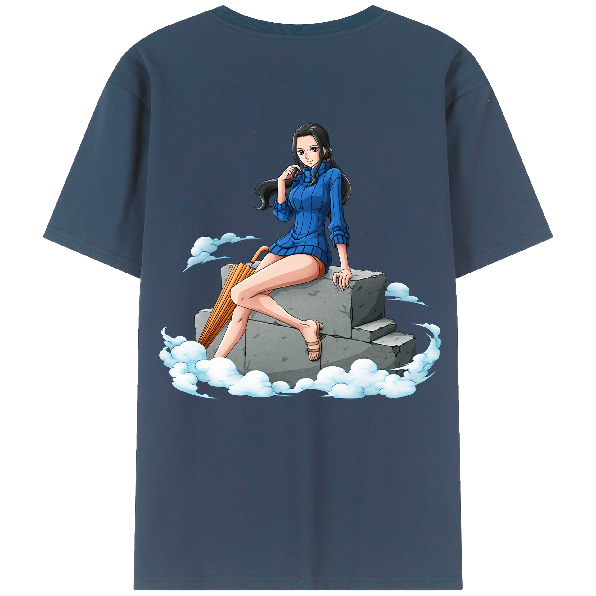 ワンピース ニコ・ロビン ONE PIECE Nico Robin レディース半袖Tシャツ(バックプリント)