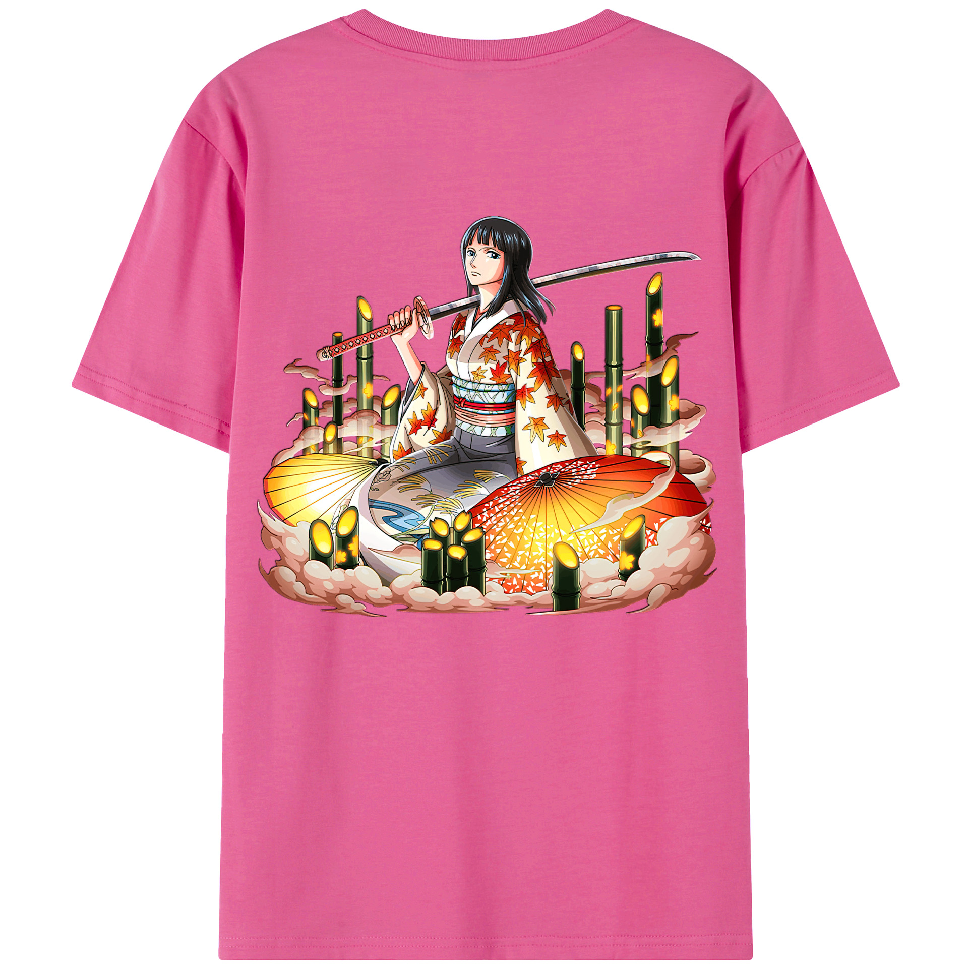 ワンピース ニコ・ロビン ONE PIECE Nico Robin レディース半袖Tシャツ(バックプリント)