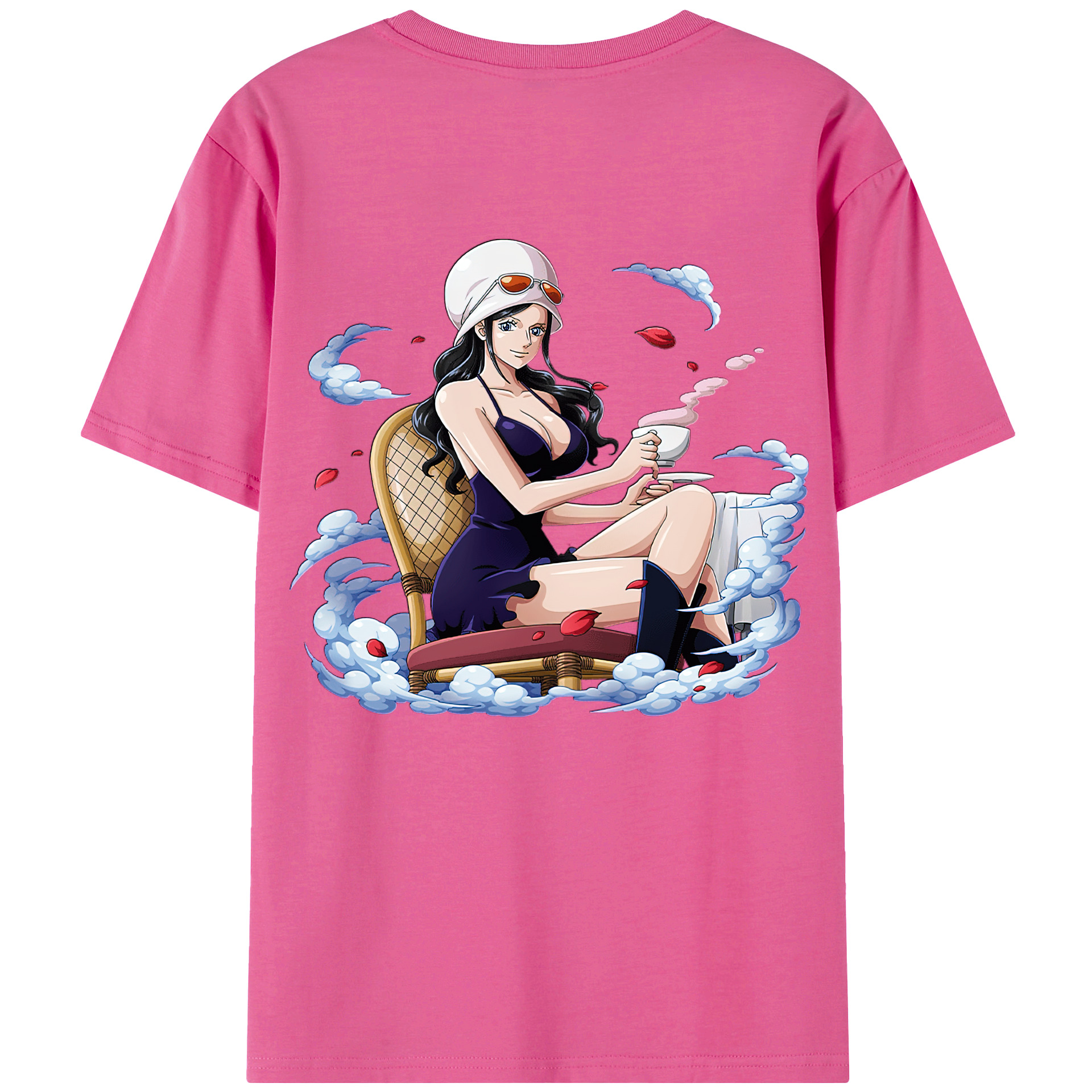 ワンピース ニコ・ロビン ONE PIECE Nico Robin レディース半袖Tシャツ(バックプリント)