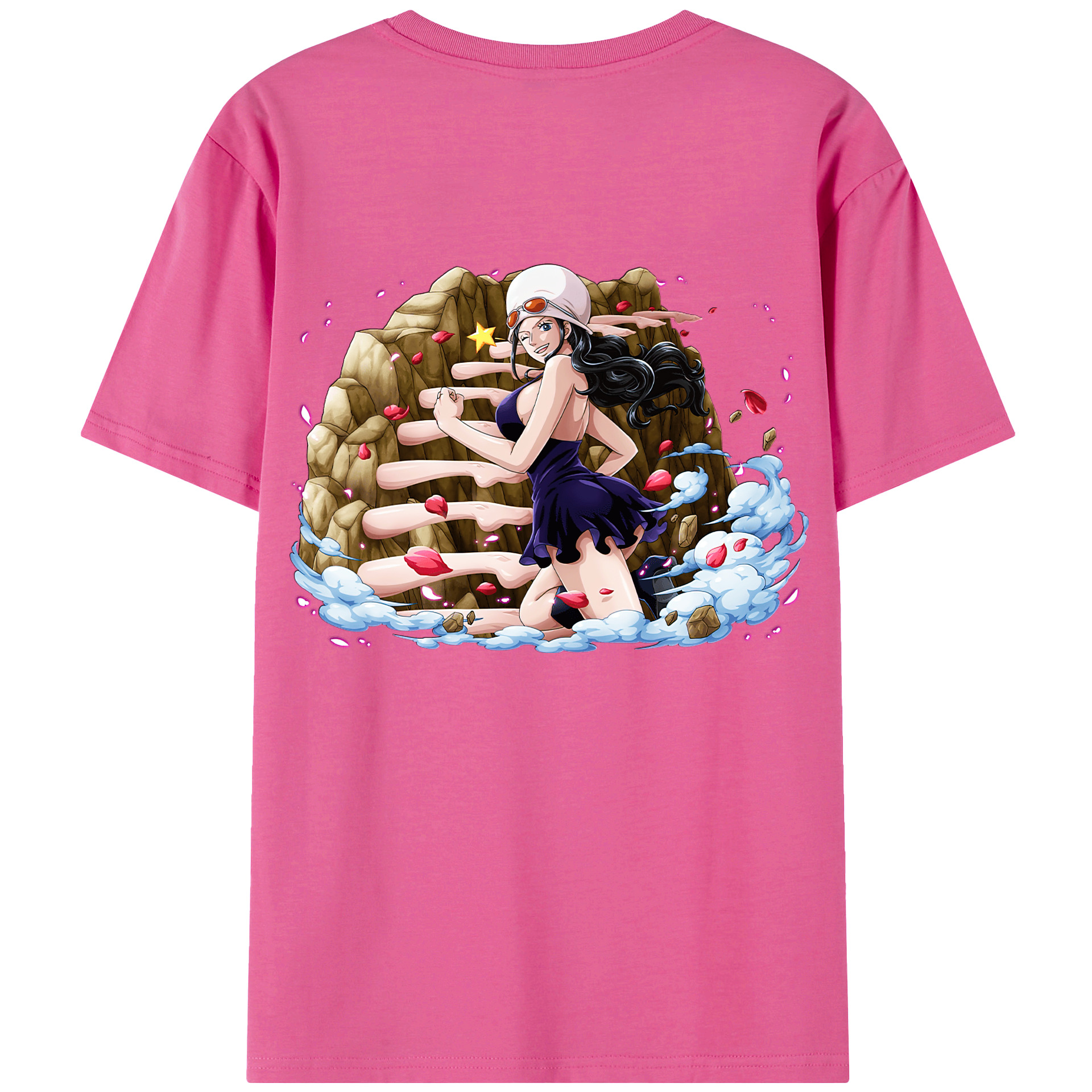 ワンピース ニコ・ロビン ONE PIECE Nico Robin レディース半袖Tシャツ(バックプリント)