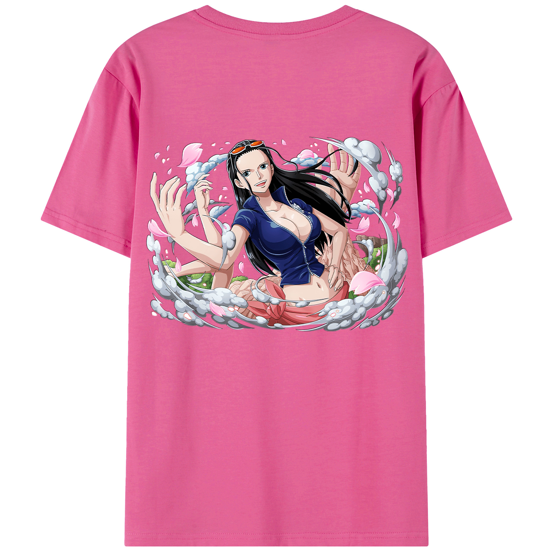 ワンピース ニコ・ロビン ONE PIECE Nico Robin レディース半袖Tシャツ(バックプリント)