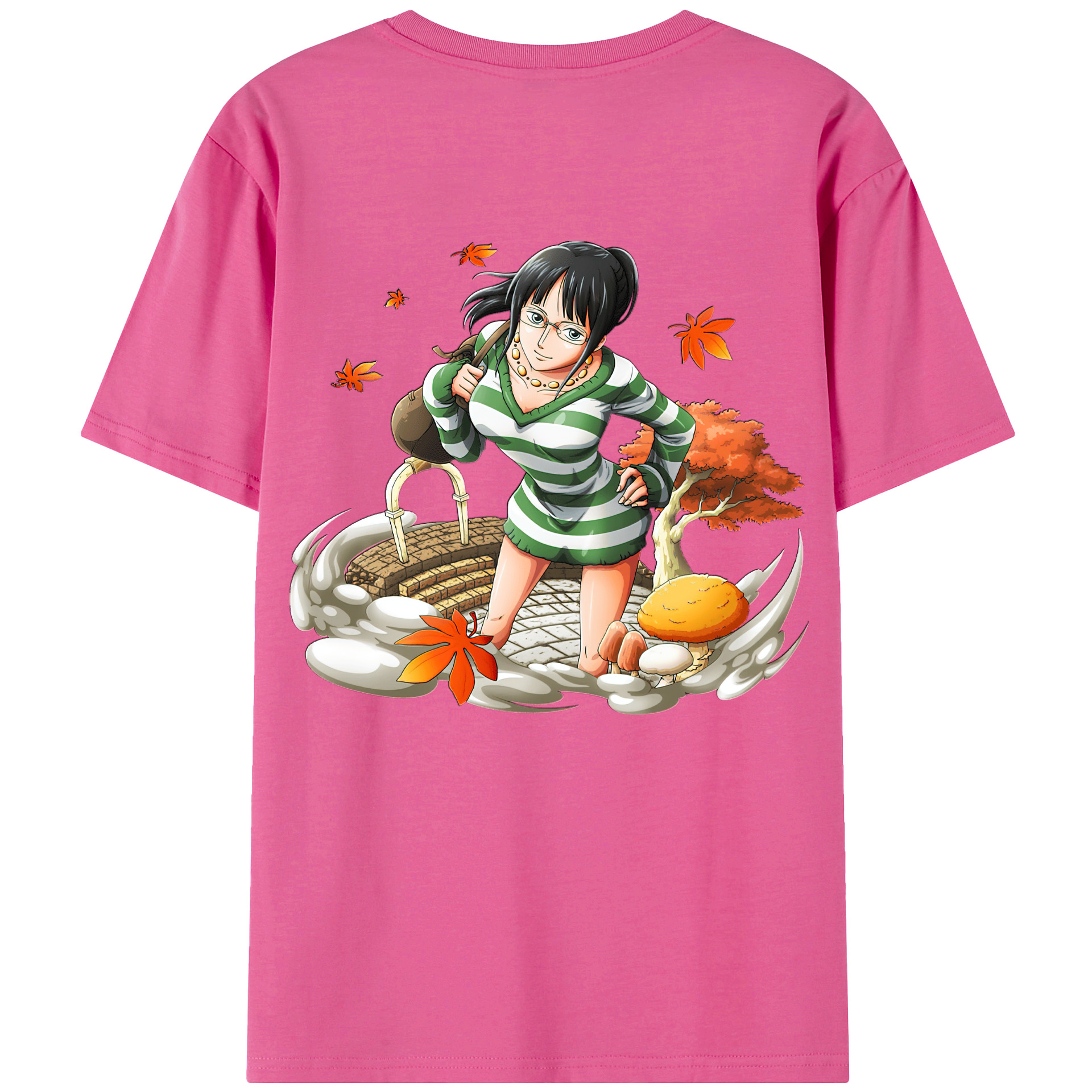 ワンピース ニコ・ロビン ONE PIECE Nico Robin レディース半袖Tシャツ(バックプリント)