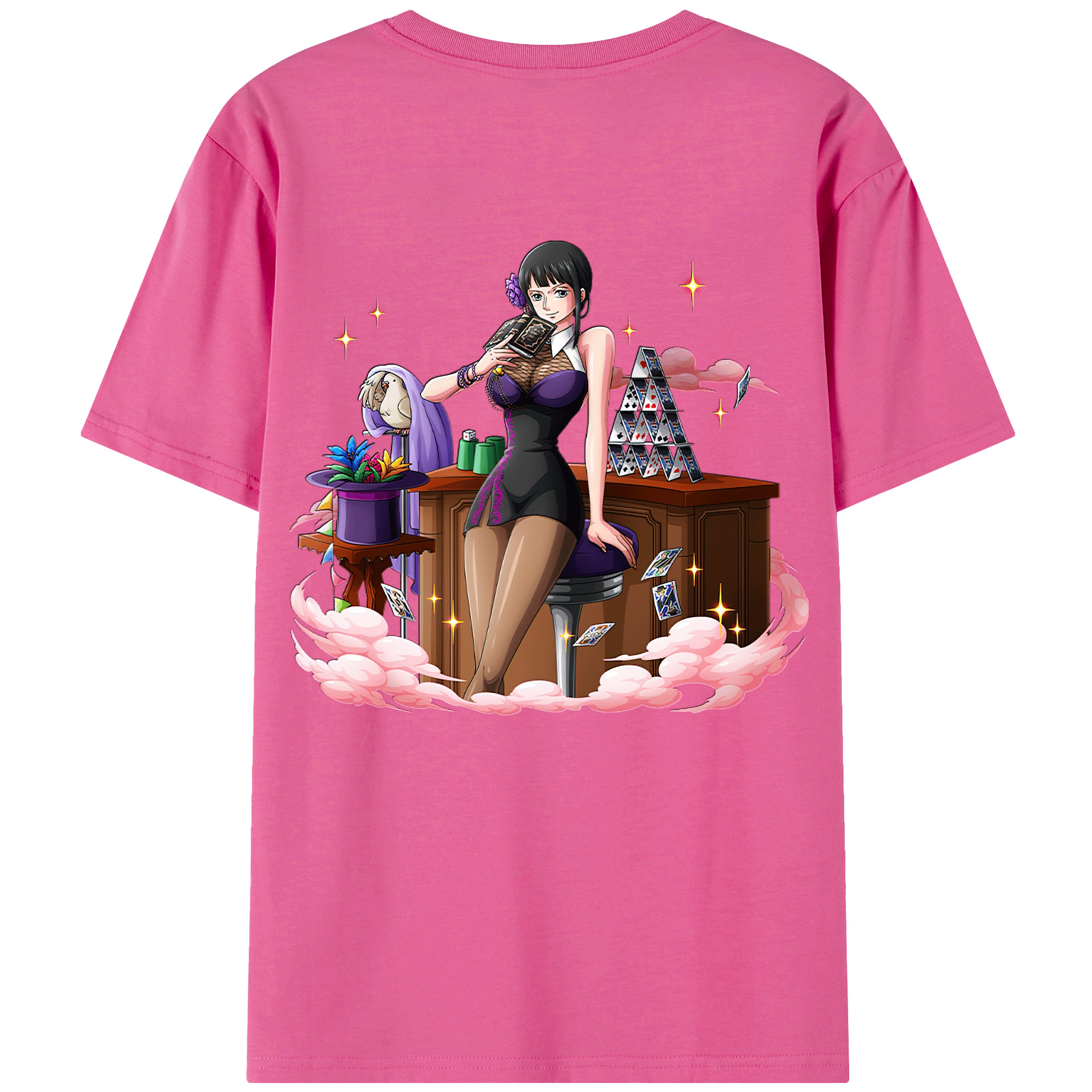ワンピース ニコ・ロビン ONE PIECE Nico Robin レディース半袖Tシャツ(バックプリント)