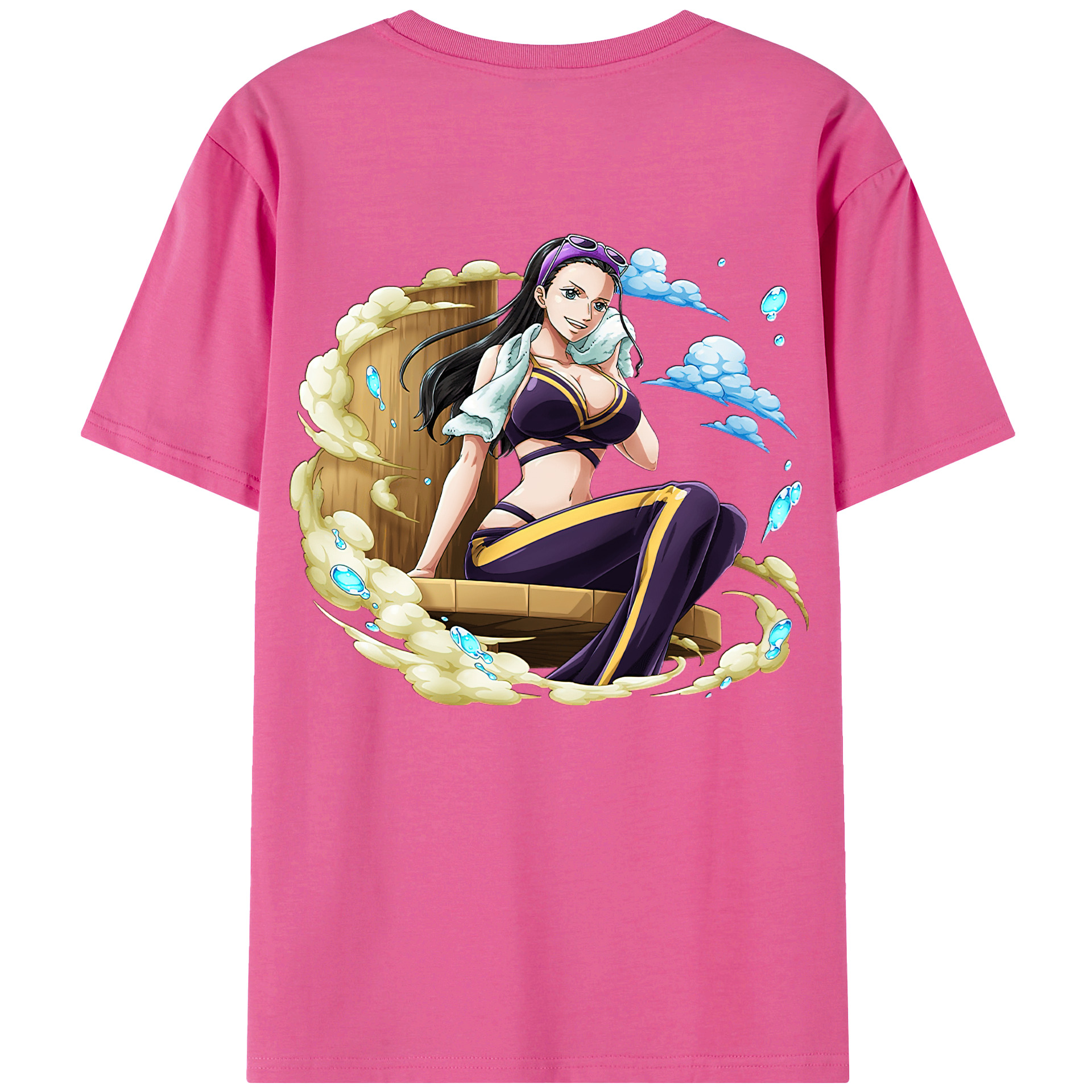 ワンピース ニコ・ロビン ONE PIECE Nico Robin レディース半袖Tシャツ(バックプリント)