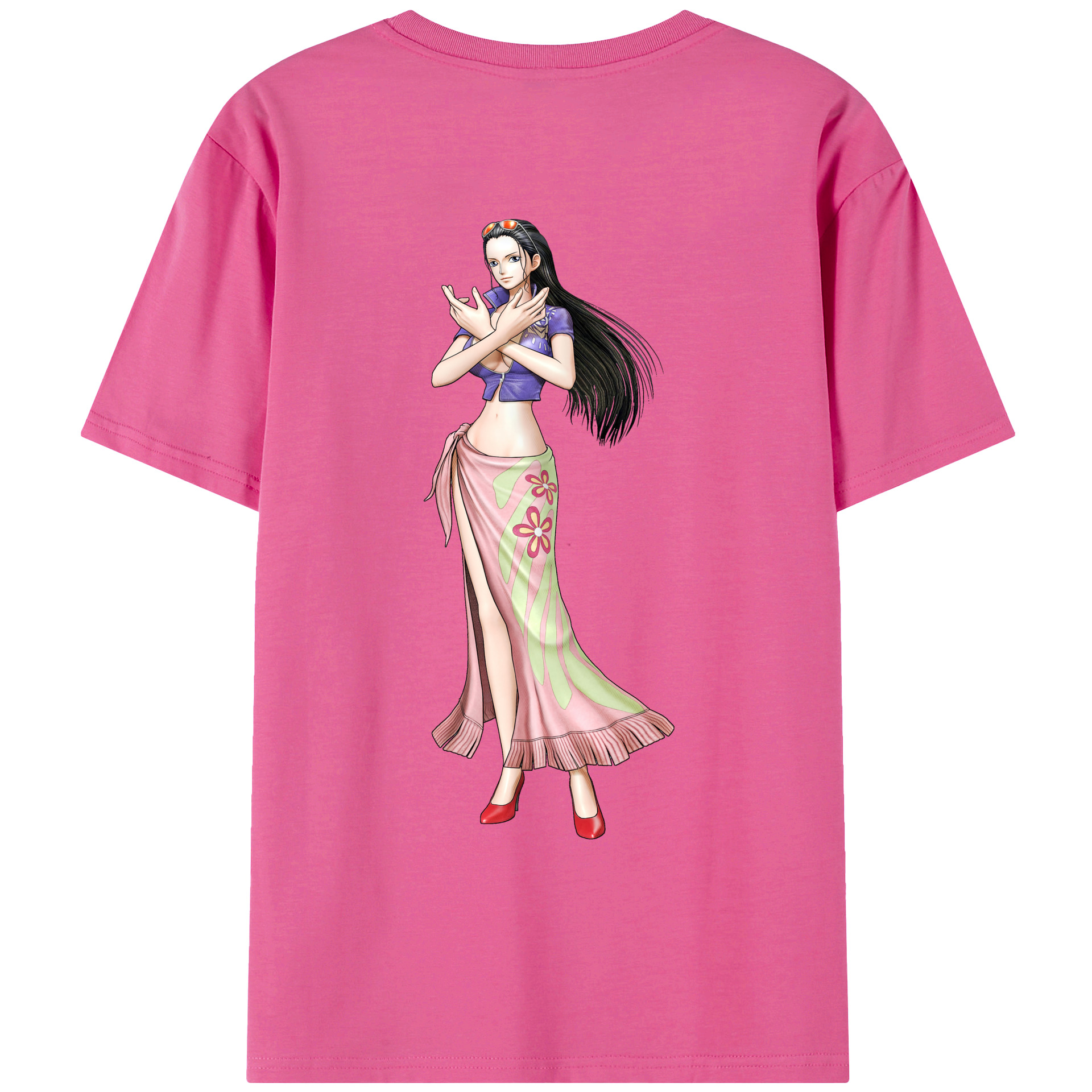 ワンピース ニコ・ロビン ONE PIECE Nico Robin レディース半袖Tシャツ(バックプリント)