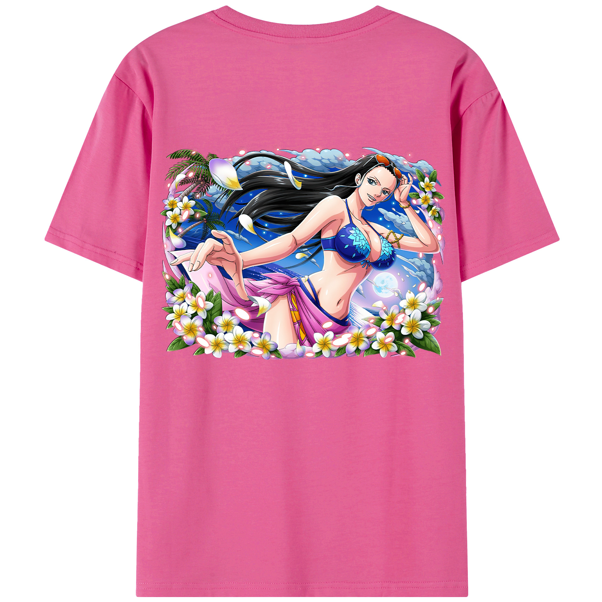 ワンピース ニコ・ロビン ONE PIECE Nico Robin レディース半袖Tシャツ(バックプリント)