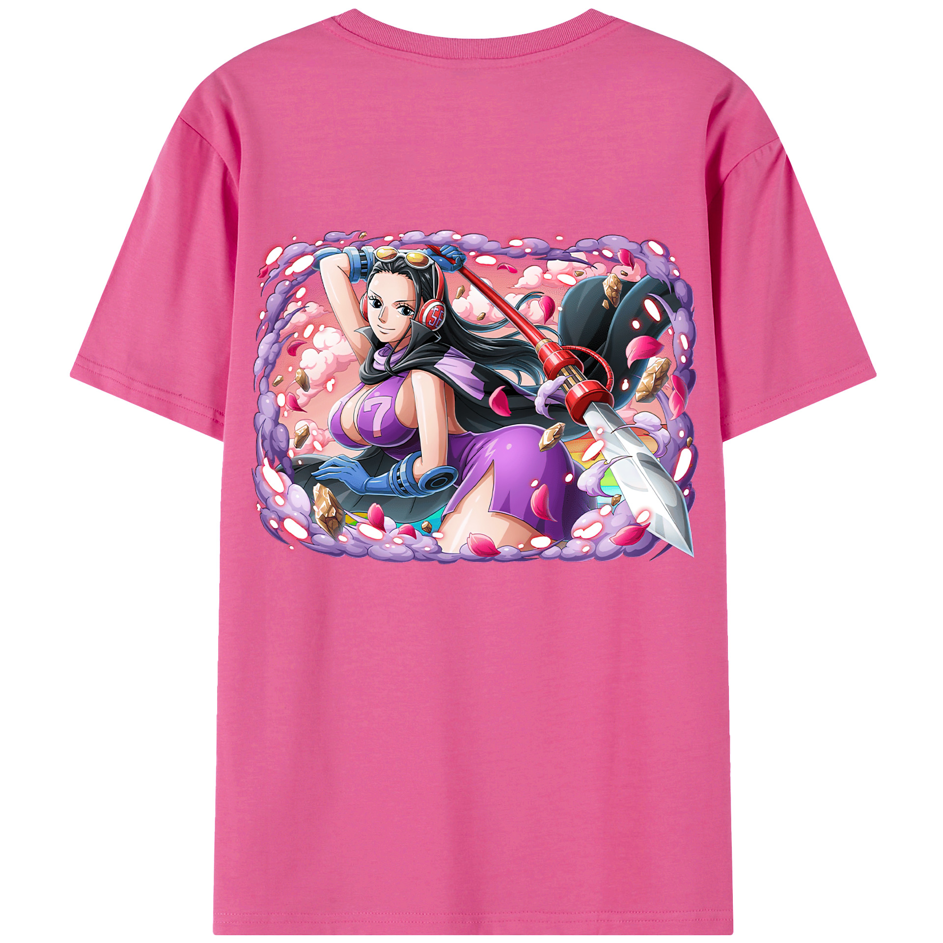 ワンピース ニコ・ロビン ONE PIECE Nico Robin レディース半袖Tシャツ(バックプリント)