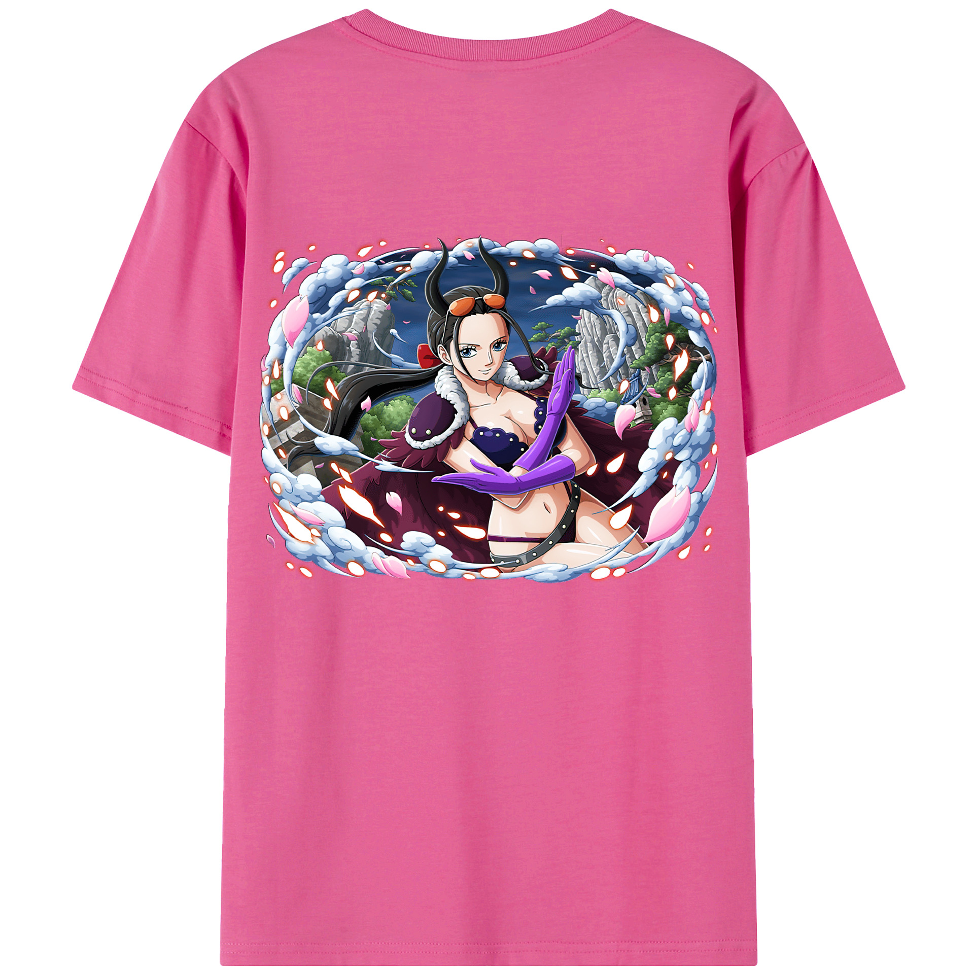ワンピース ニコ・ロビン ONE PIECE Nico Robin レディース半袖Tシャツ(バックプリント)