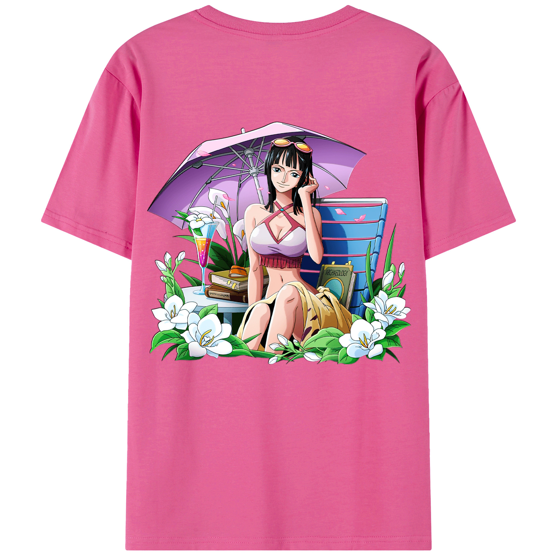 ワンピース ニコ・ロビン ONE PIECE Nico Robin レディース半袖Tシャツ(バックプリント)