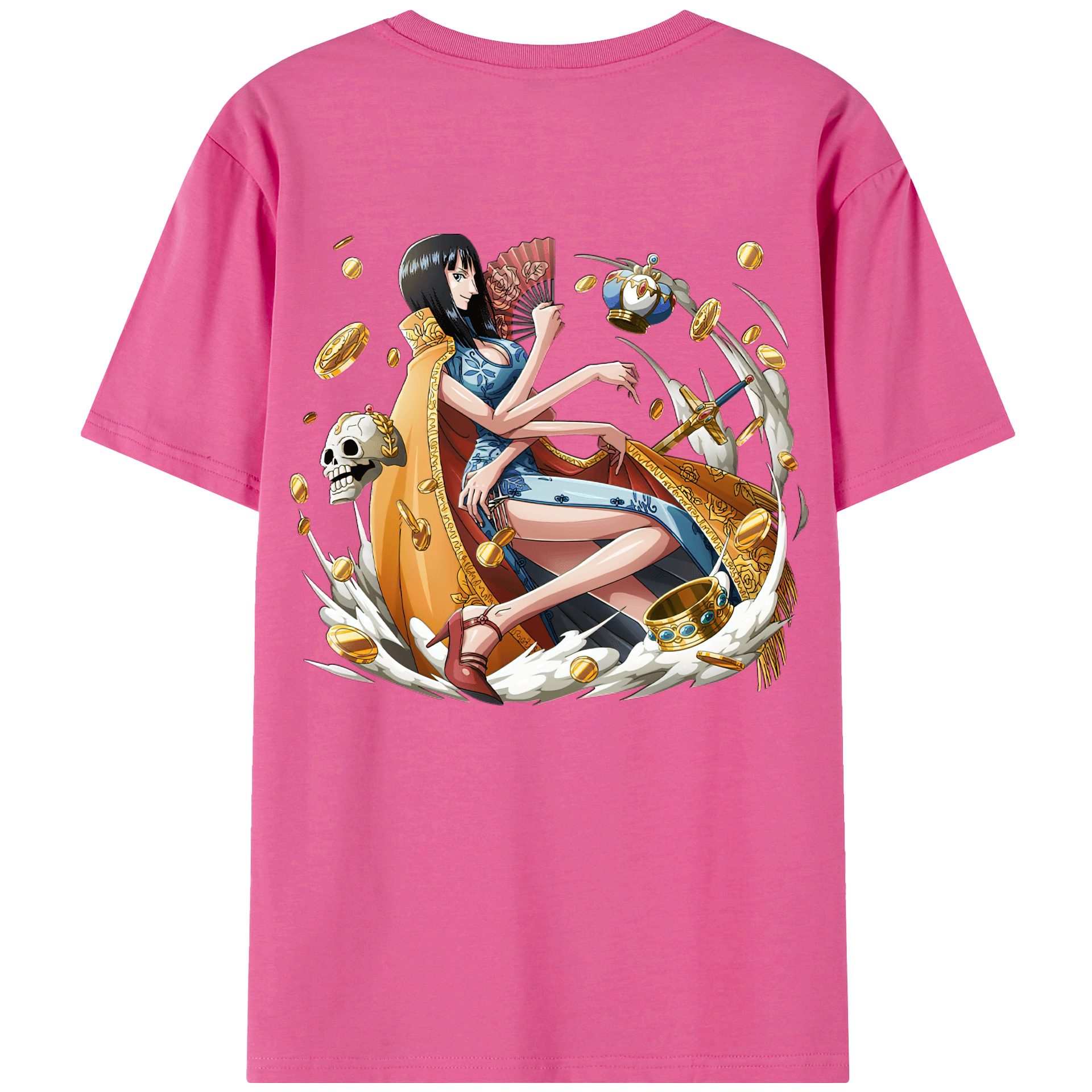 ワンピース ニコ・ロビン ONE PIECE Nico Robin レディース半袖Tシャツ(バックプリント)