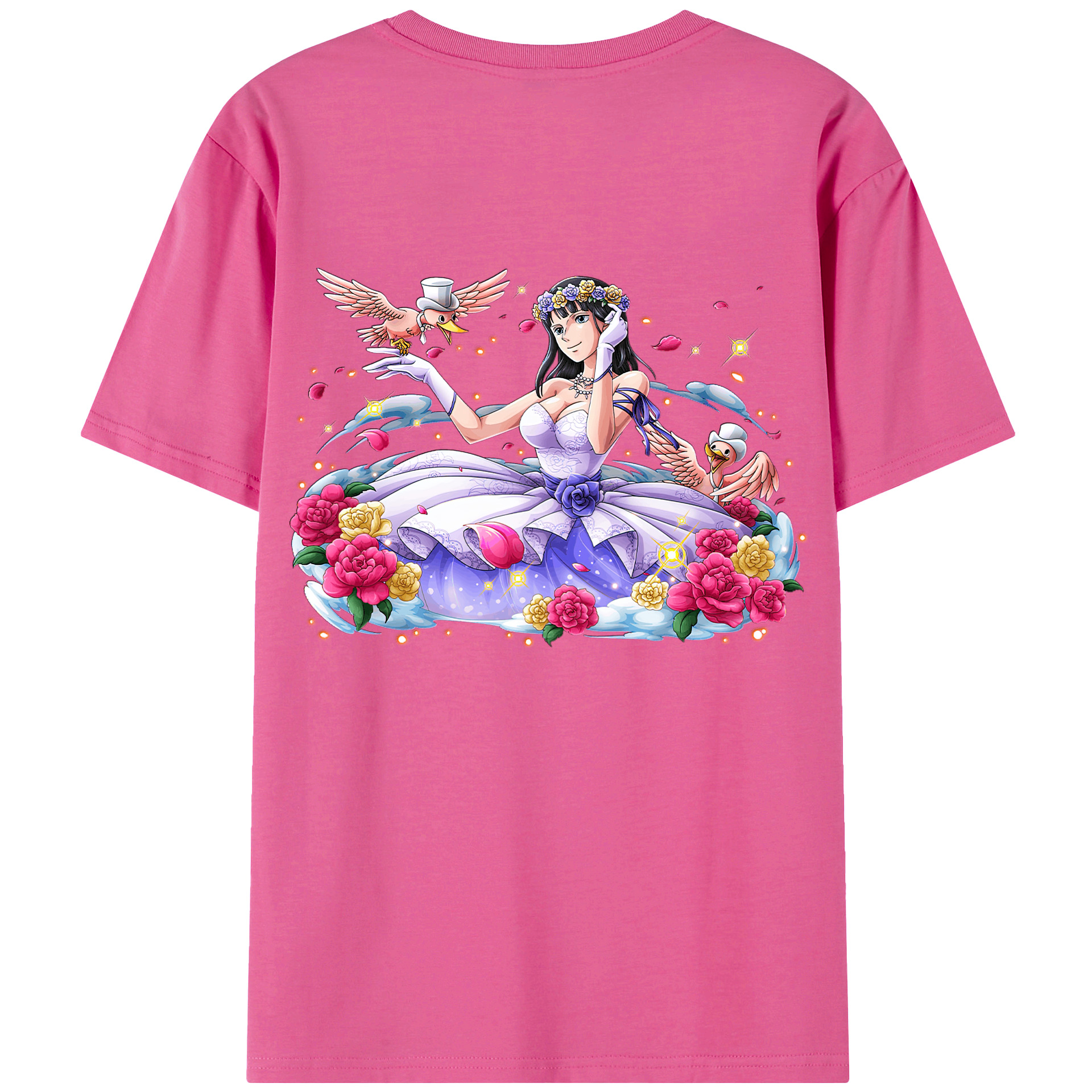 ワンピース ニコ・ロビン ONE PIECE Nico Robin レディース半袖Tシャツ(バックプリント)