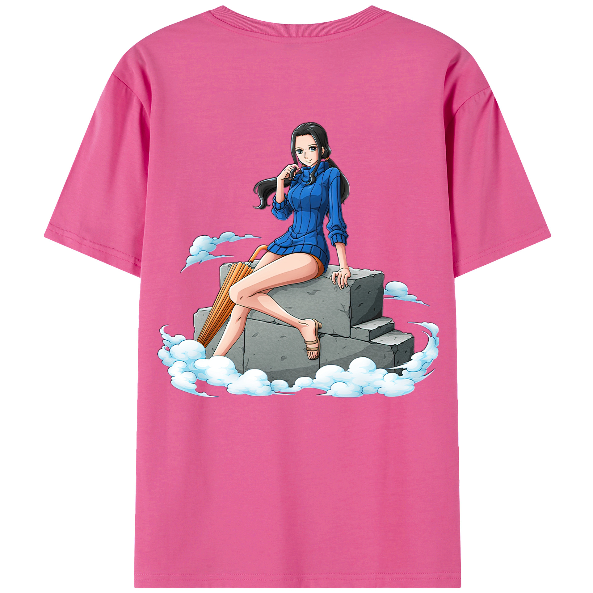 ワンピース ニコ・ロビン ONE PIECE Nico Robin レディース半袖Tシャツ(バックプリント)